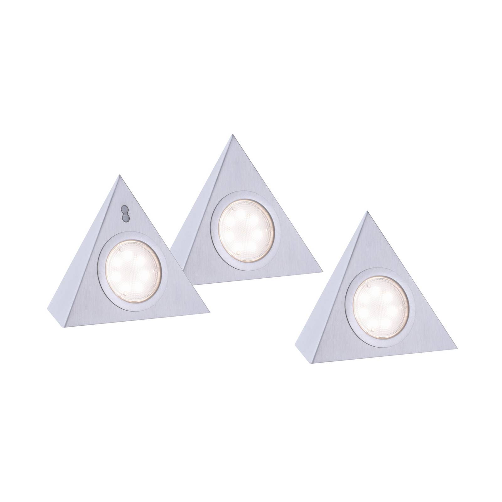 Lampe sous meuble LED Théo triangle lot de 3