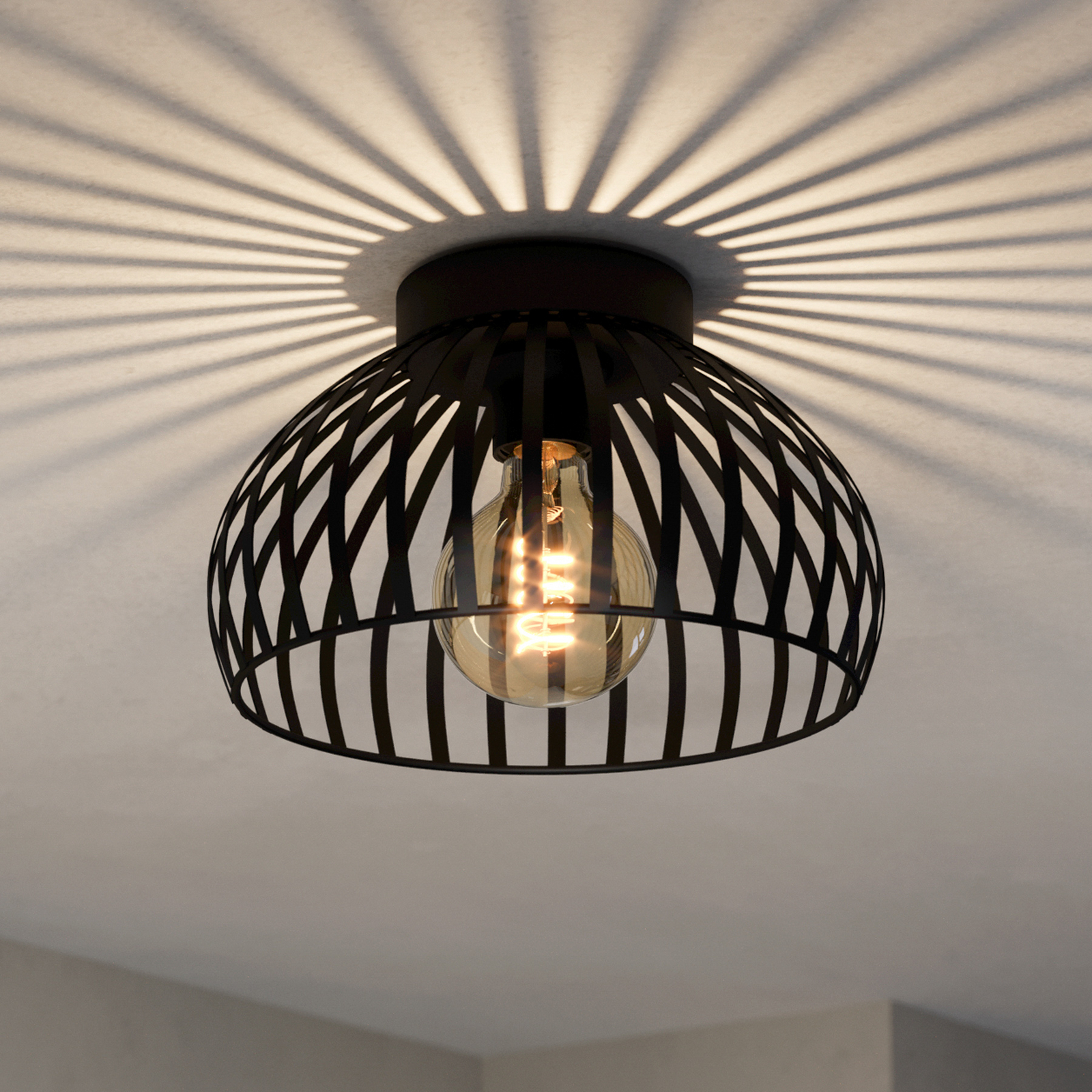 EGLO Mogano 3 φωτιστικό οροφής, κλουβί, Ø28cm