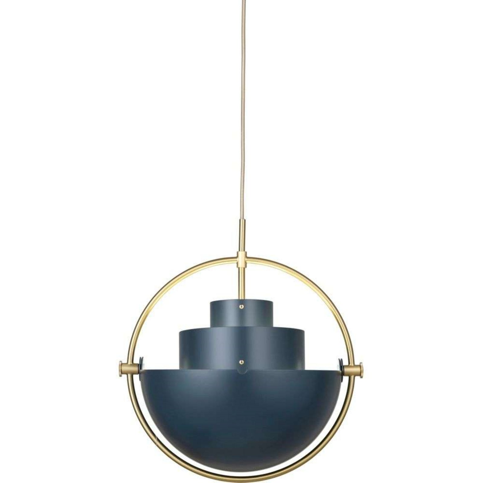 Multi-Lite Lustră Pendul Ø36 Brass/Midnight Blue - GUBI