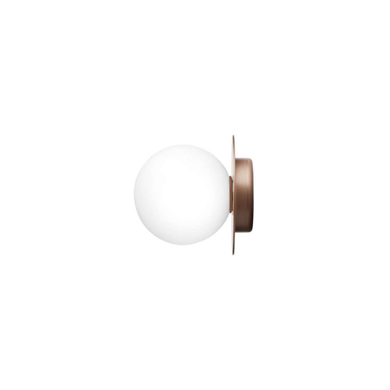 Candeeiro de parede Nuura Liila 1, IP44, Ø 16 cm, bronze/ópico