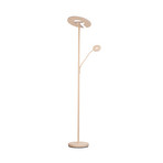 LED-Stehleuchte Dent, sandfarben, 180 cm, Metall, CCT 2-flg.
