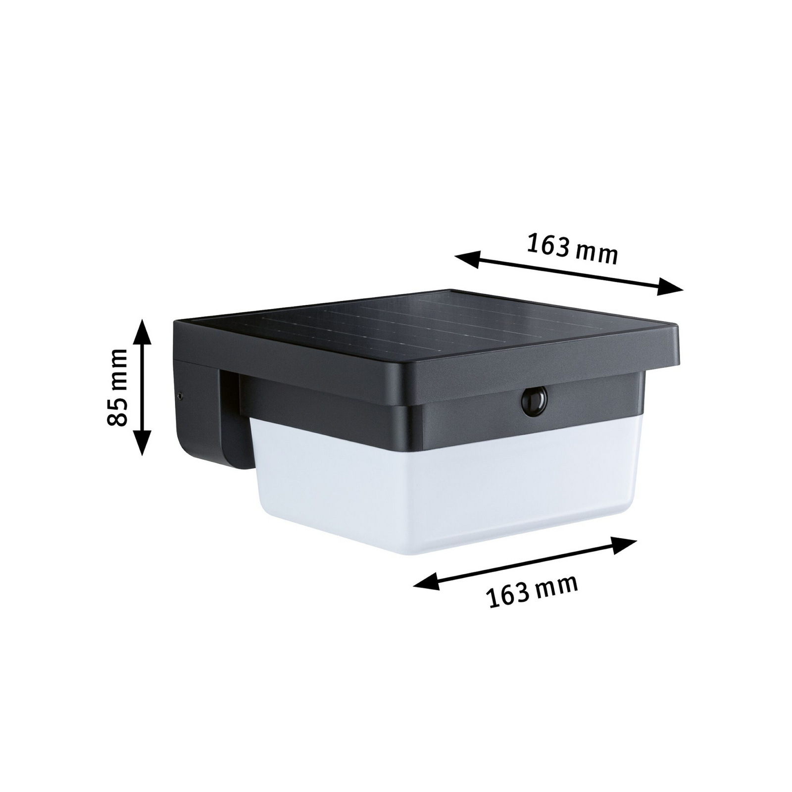 Paulmann LED sienas lampa „Isleen“, 230 V + Solar, melna, 16 cm Paulmann LED sienas lampa „Isleen“, 230 V + Solar, melna, 16 cm