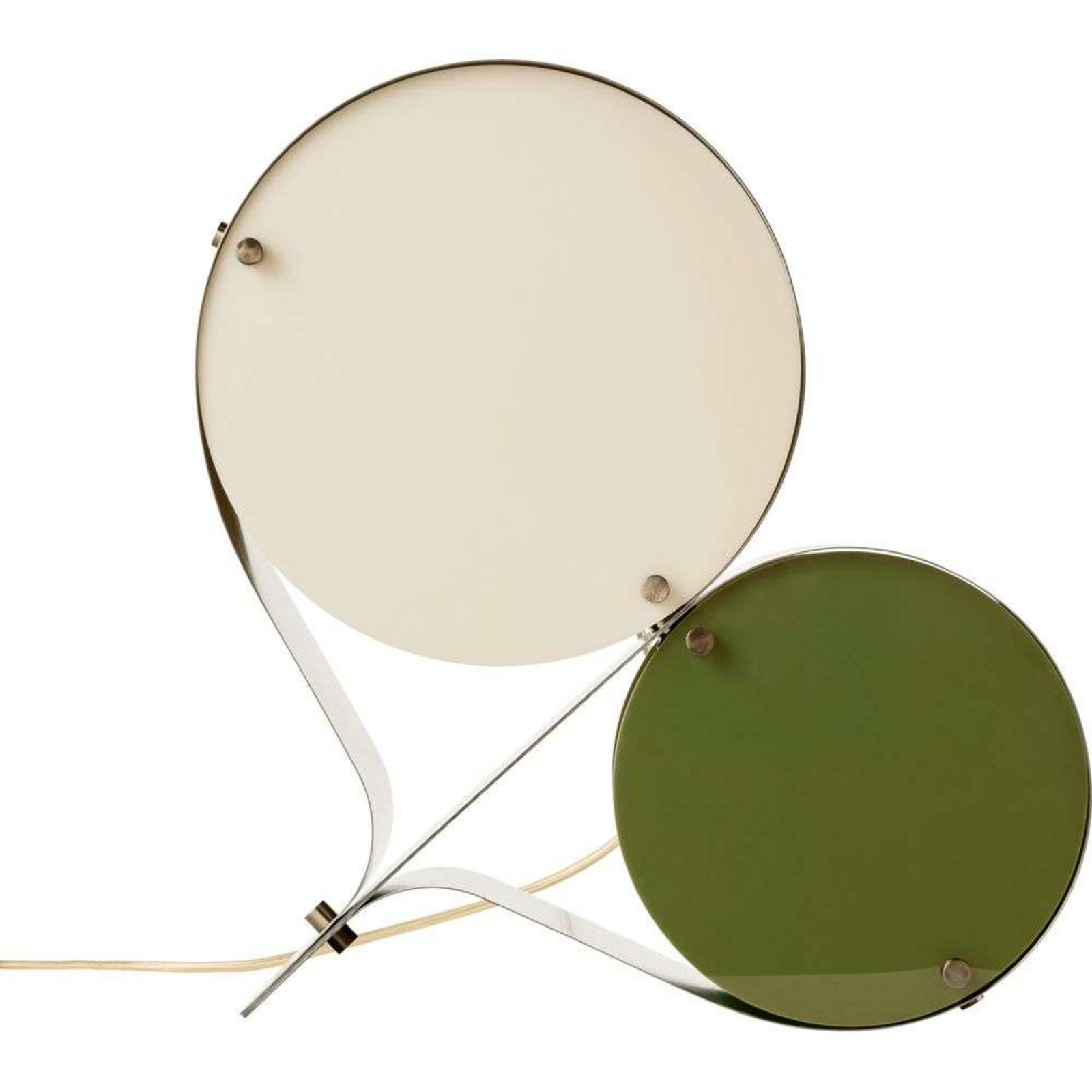 Coppia Candeeiro de Mesa Bronze Aço/Ivory/Olive - GUBI