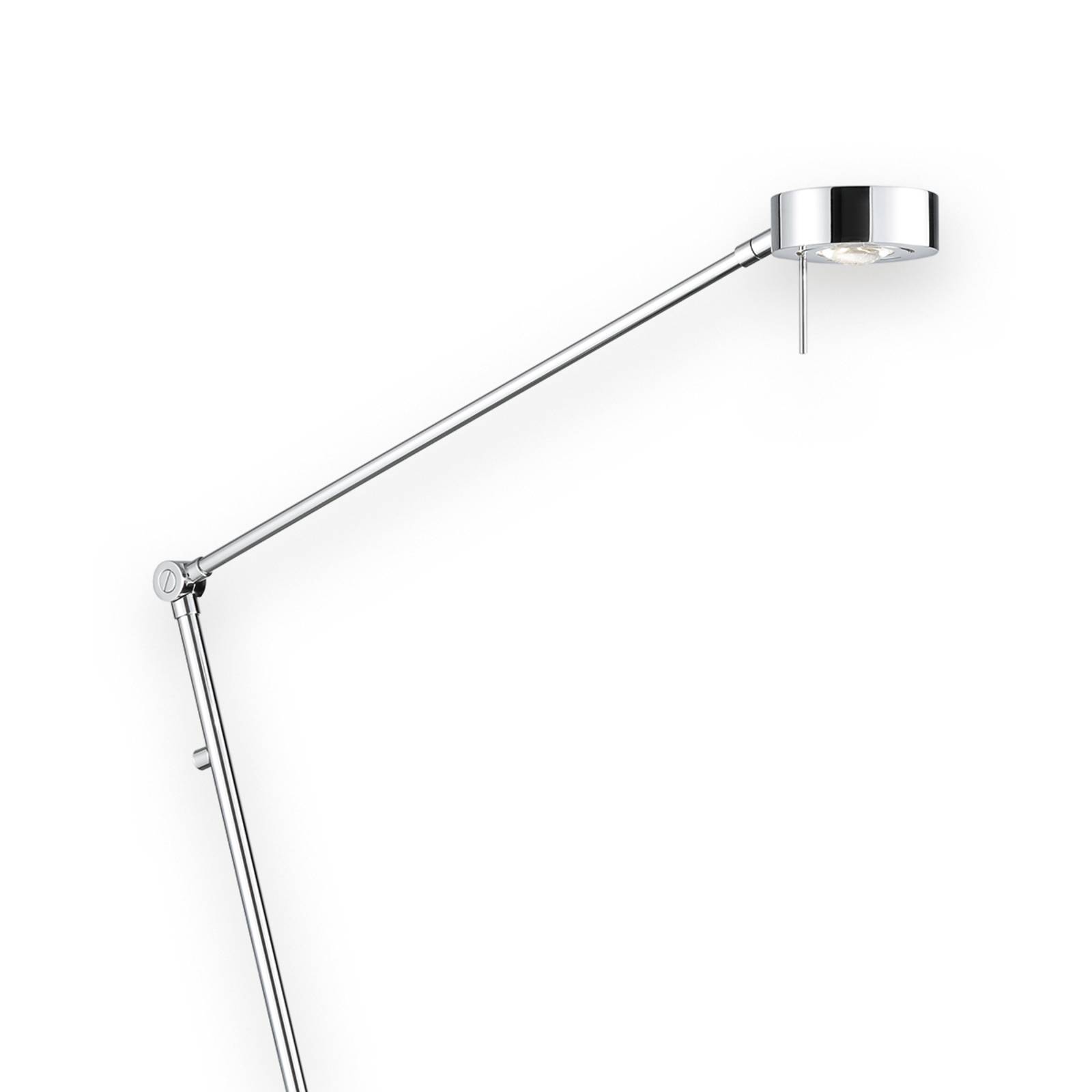 Smukła lampa stojąca LED Elegance 3-przegub. chrom