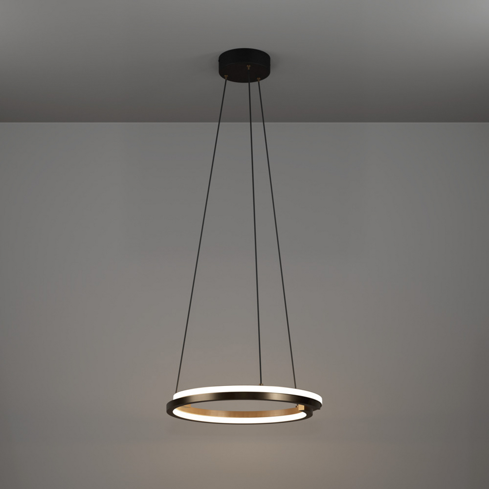 EGLO LED hanglamp MEZZOMONTE, brons, Ø 48 cm, CCT EGLO LED hanglamp MEZZOMONTE, brons, Ø 48 cm, CCT