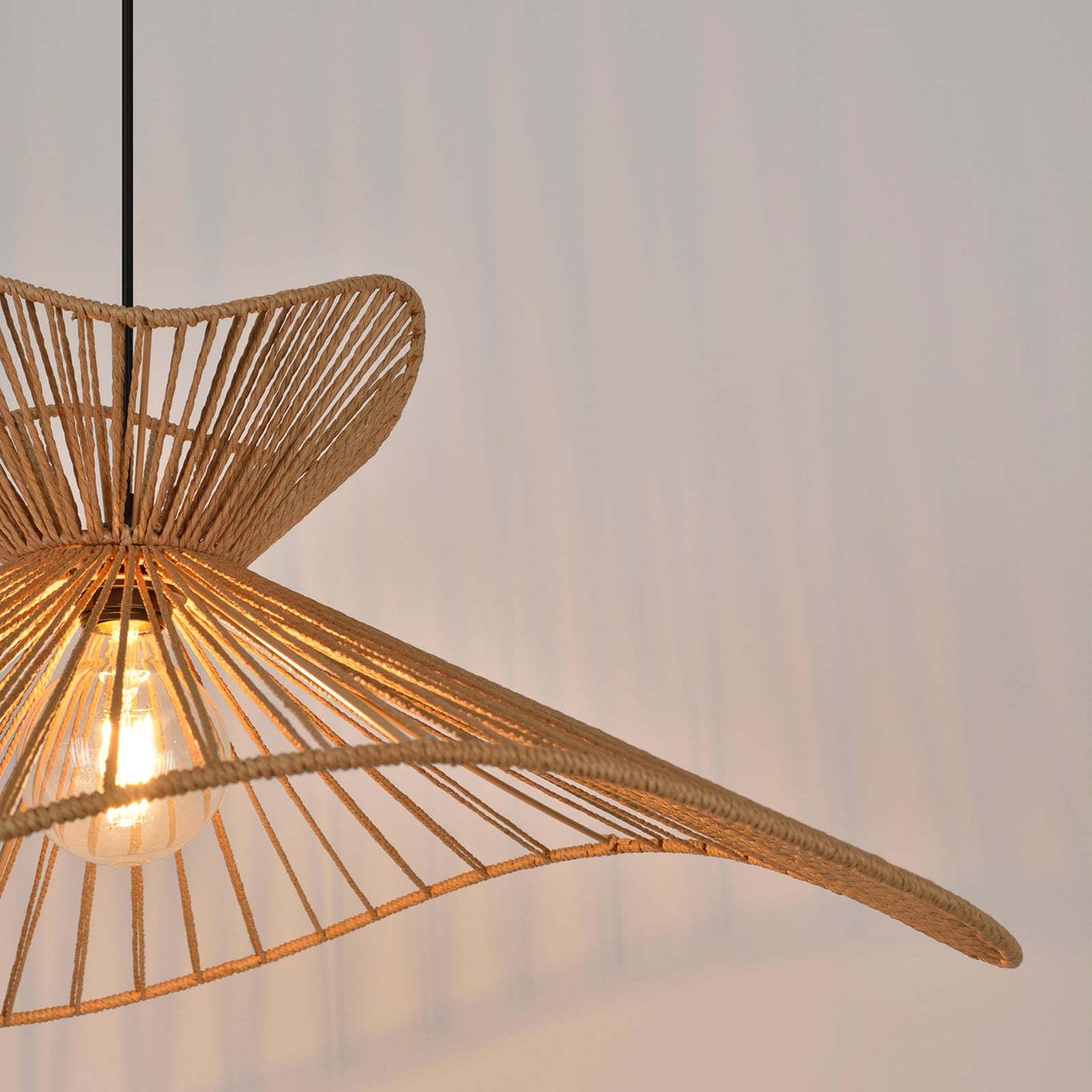 Lampada a sospensione Sahara, colore naturale, altezza 30 cm, carta - COREP SAS