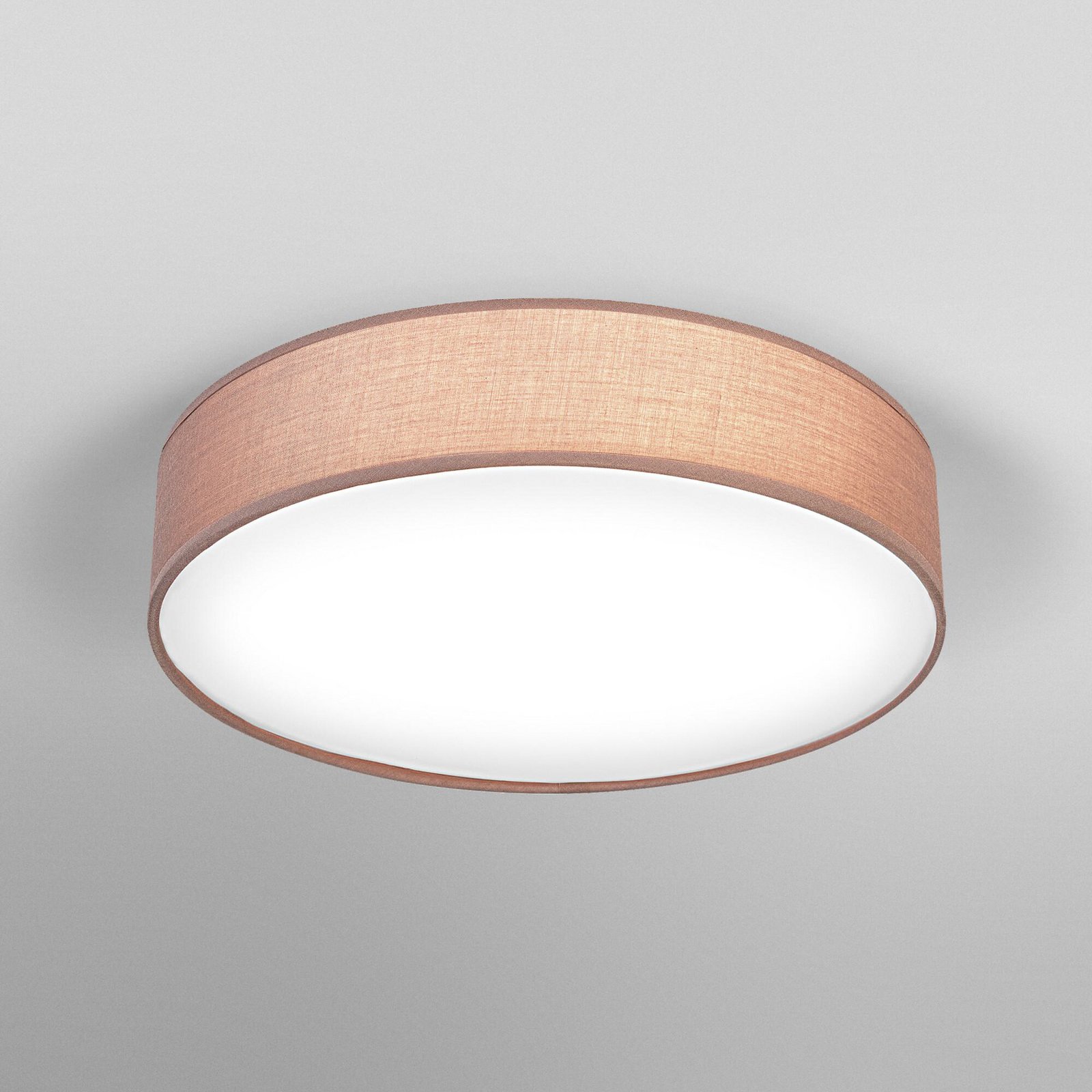 Lampa sufitowa OSRAM ORBIS PARIS, brązowa, Ø 48 cm, tekstylna, E27