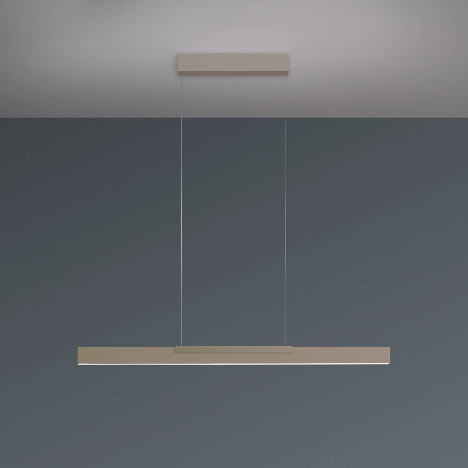 Bopp LED-Hängelampe Nano 2.0, Länge 100 cm, taupe, Metall günstig online kaufen