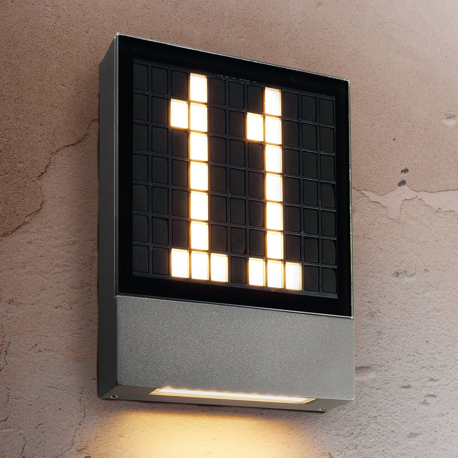 Pavia LED house number light with connector system