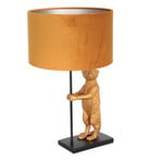 Lampa stołowa Animaux 8228ZW, metal, aksamit, złoty, czarny