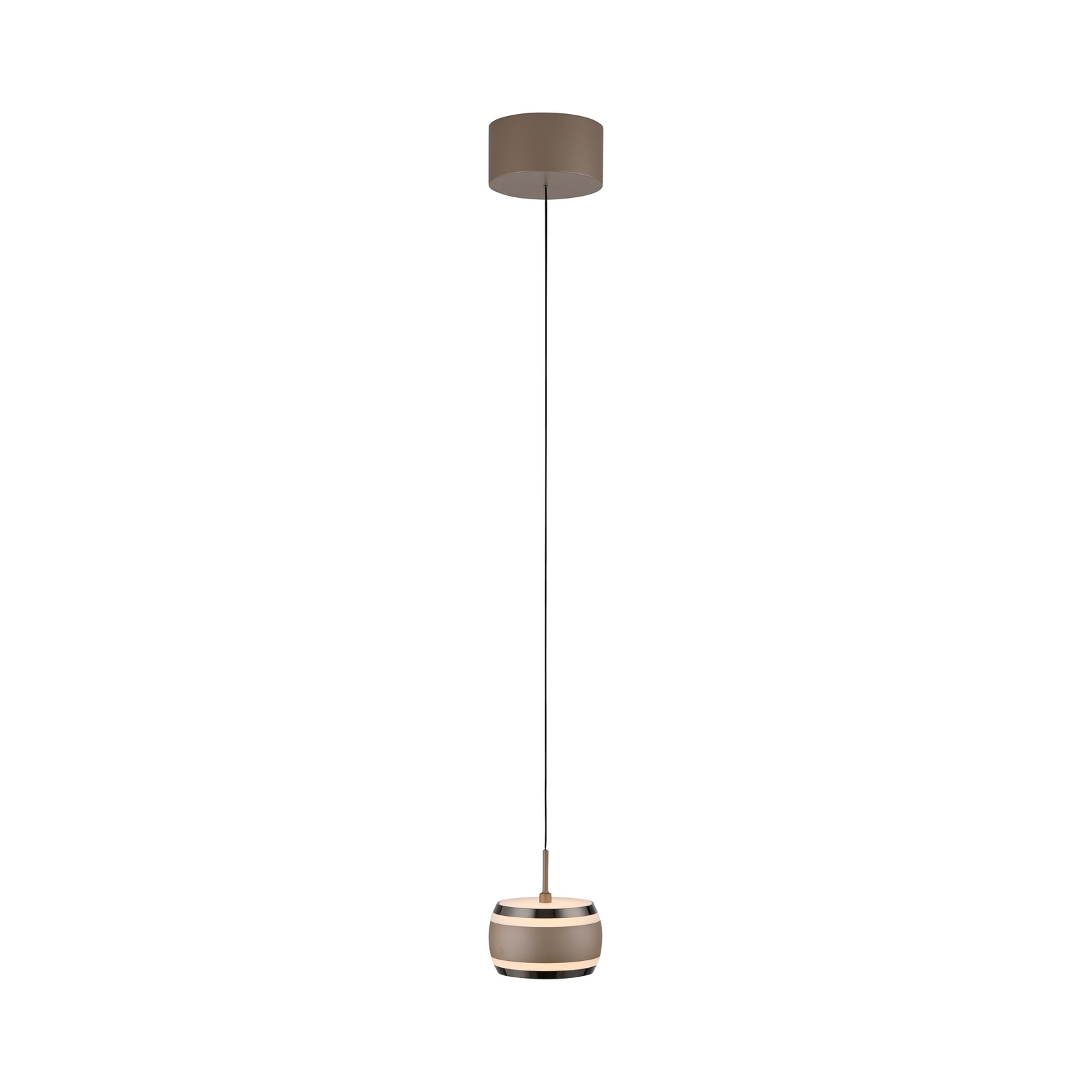 PURE LED-Hängelampe Falling Rings, bronze Ø 13 cm, CCT