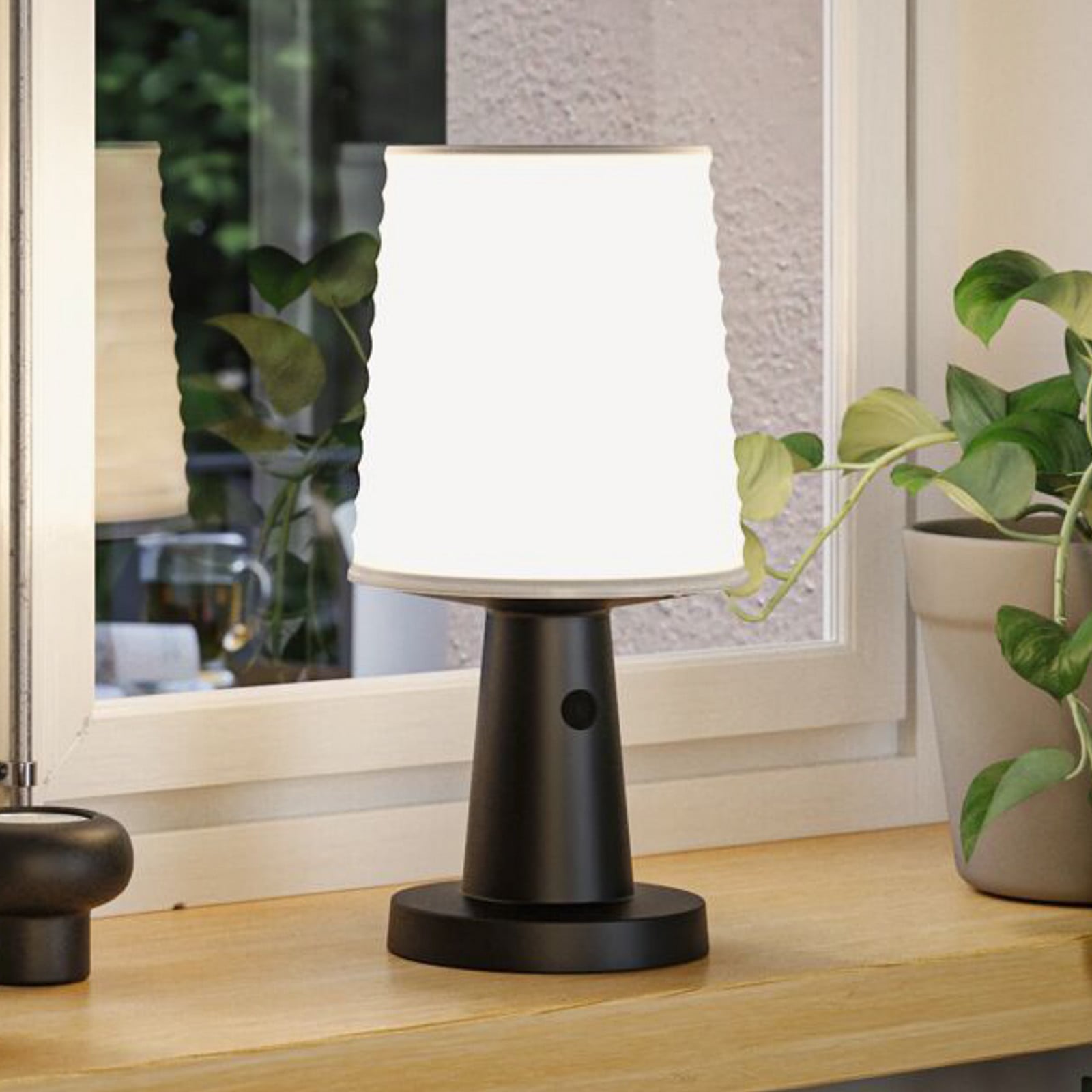 Ilanga LED-Solar-Tischlampe, anthrazit 30 cm IP44 Paulmann - Terrasse - Modern - Kunststoff - Einflammig