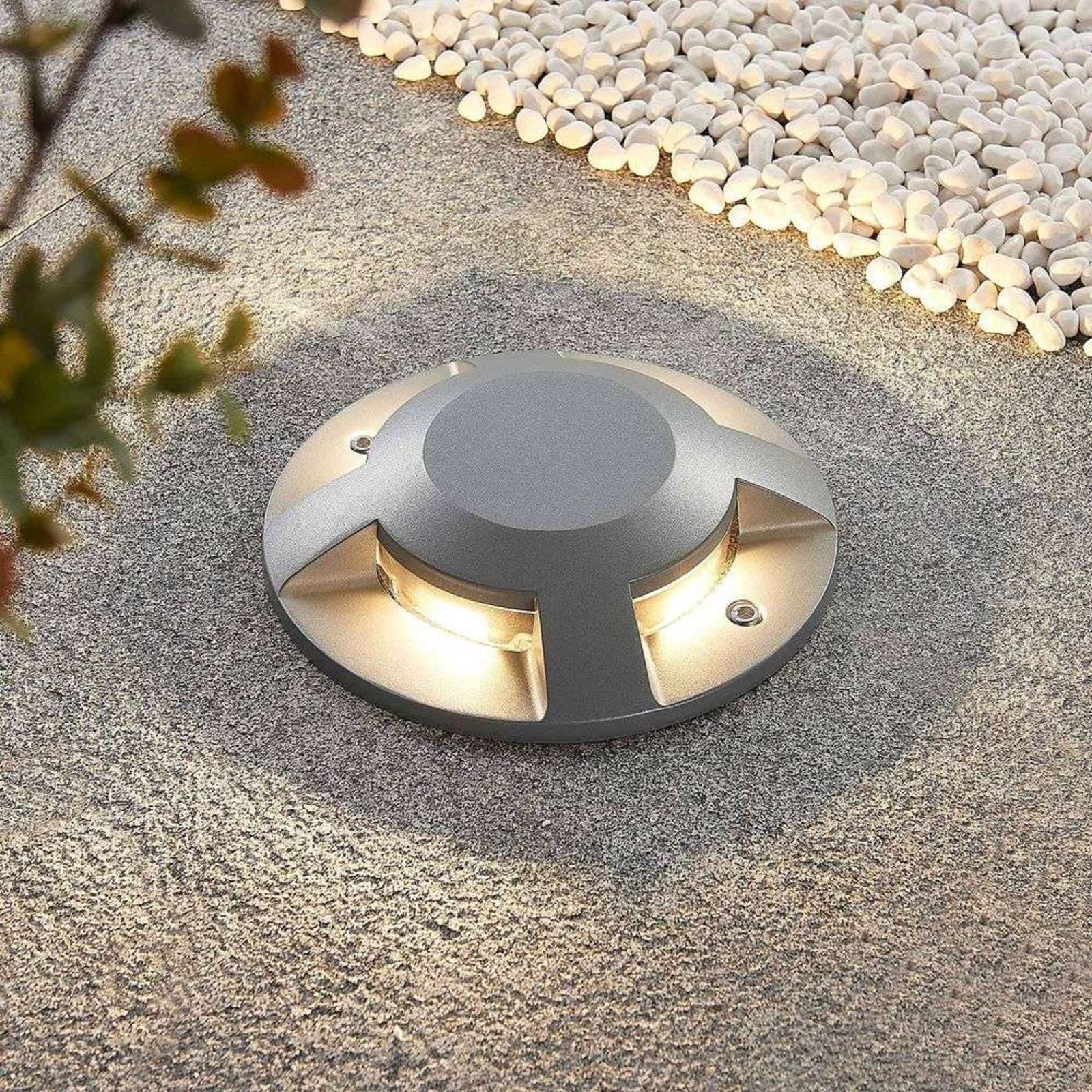 Jeffrey LED 4 Recessed Ground Spot Silver - Lucande