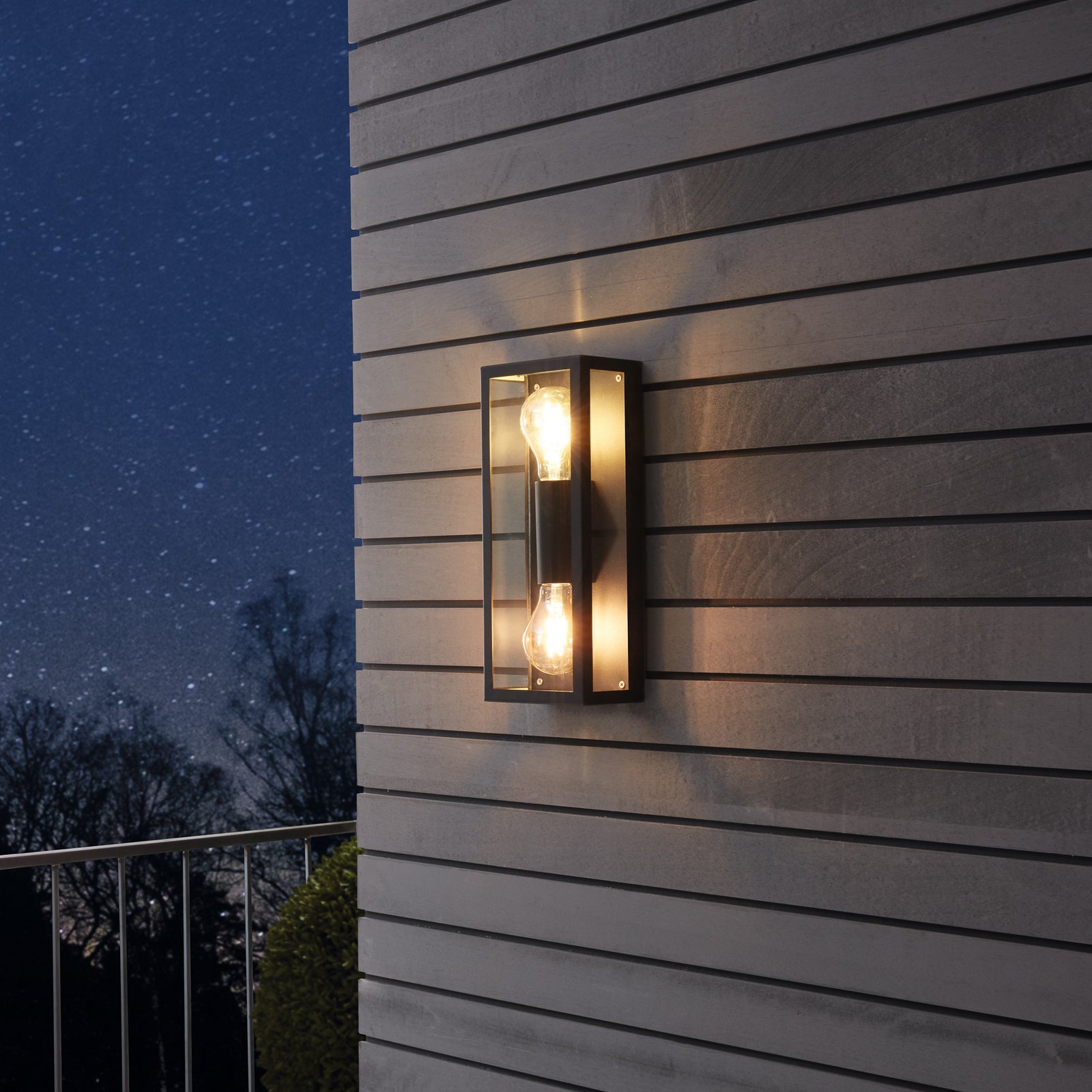 Zunanja stenska svetilka Alamonte 1, 2-svetlobni pravokotnik
