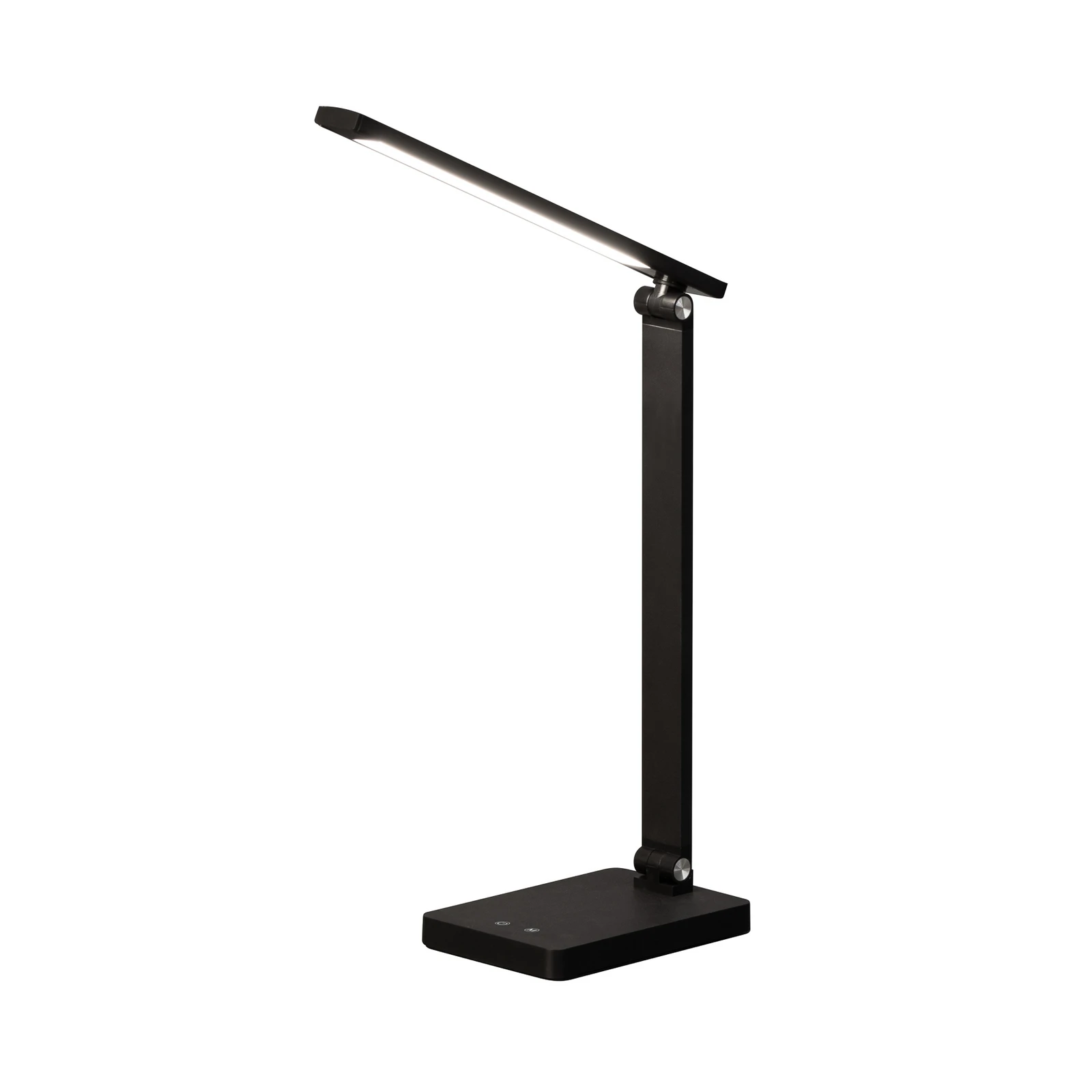 Lampe de bureau à LED rechargeable Ole, noire, capteur, intensité