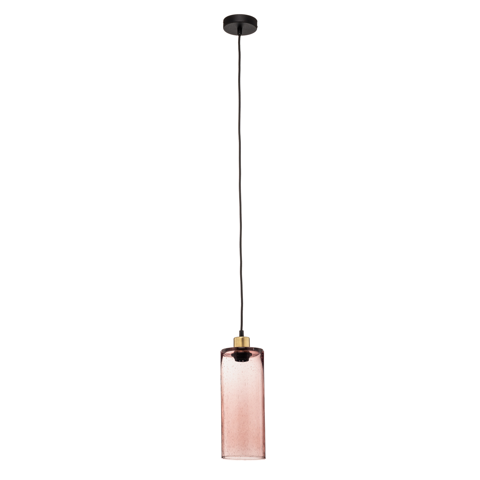 Lampada a sospensione Cilindro in vetro soda rosé Ø 12 cm