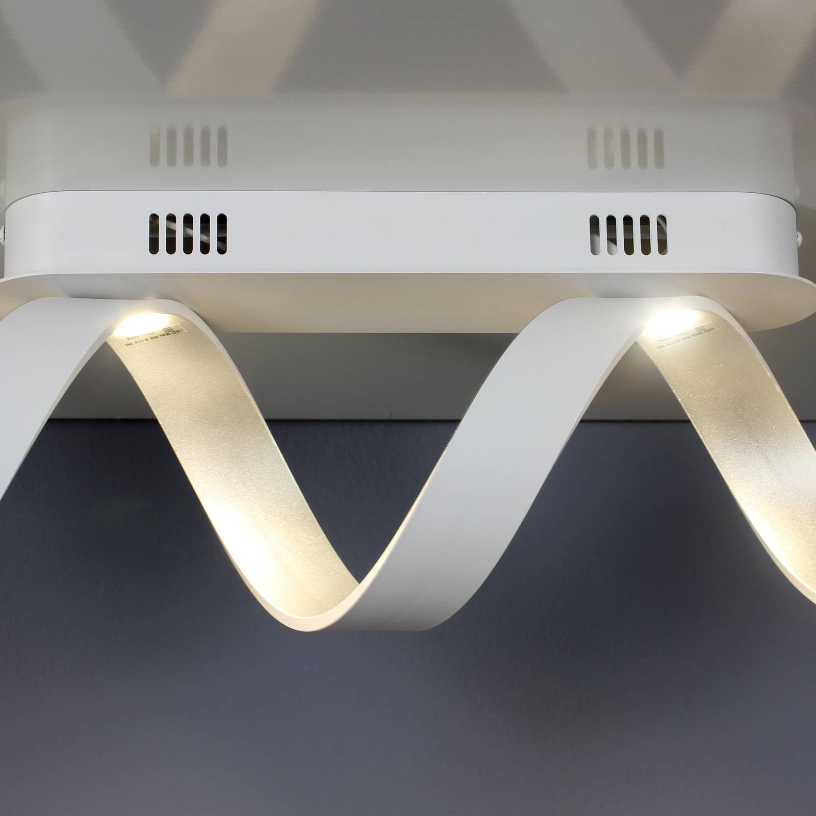 Lampa sufitowa LED Helix biało-srebrna