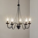 Malbo 5-bulb chandelier in black