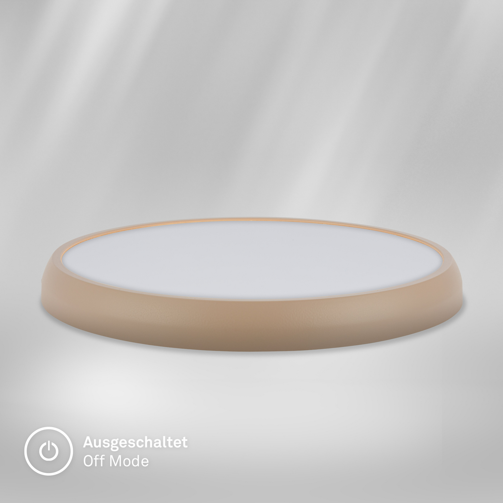 Lampa sufitowa LED Navaro, beżowo-biała, Ø 38 cm, 4 000 K Lampa sufitowa LED Navaro, beżowo-biała, Ø 38 cm, 4 000 K