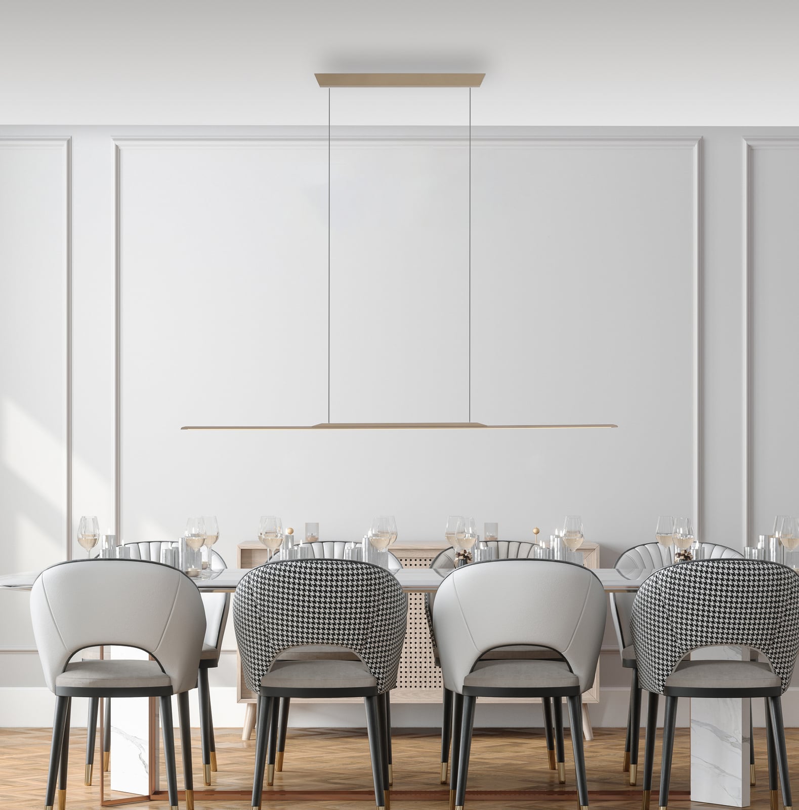 Suspension LED, bronze, 125 cm, aluminium, 3 000 K - PURE Suspension LED, bronze, 125 cm, aluminium, 3 000 K - PURE