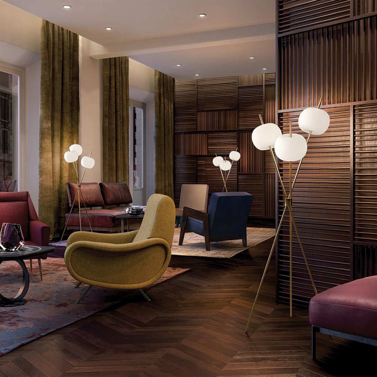 Kushi Lampadaire Brass - KDLN