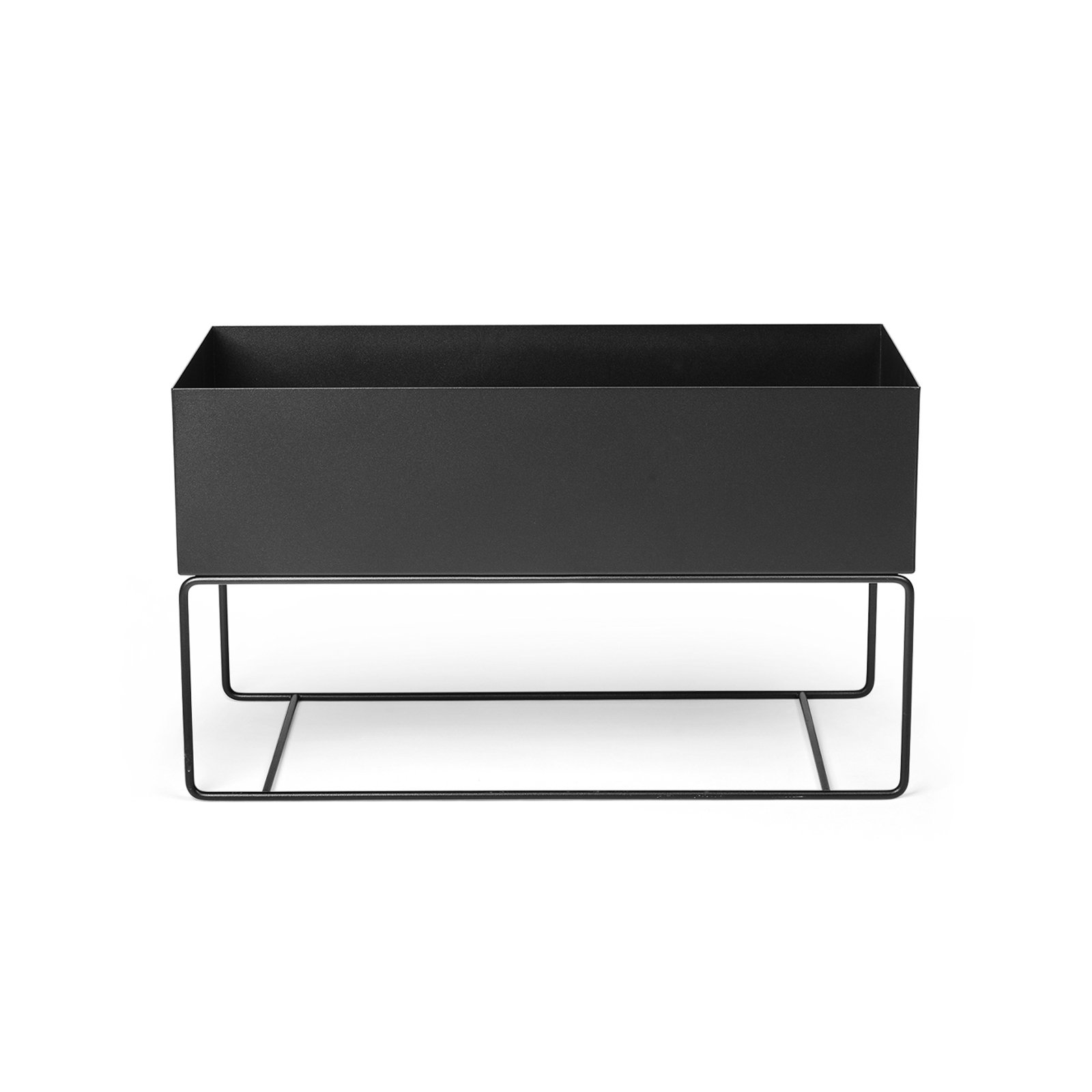 ferm LIVING Plant Box Large, svart, 77 x 34 x 45 cm, stål