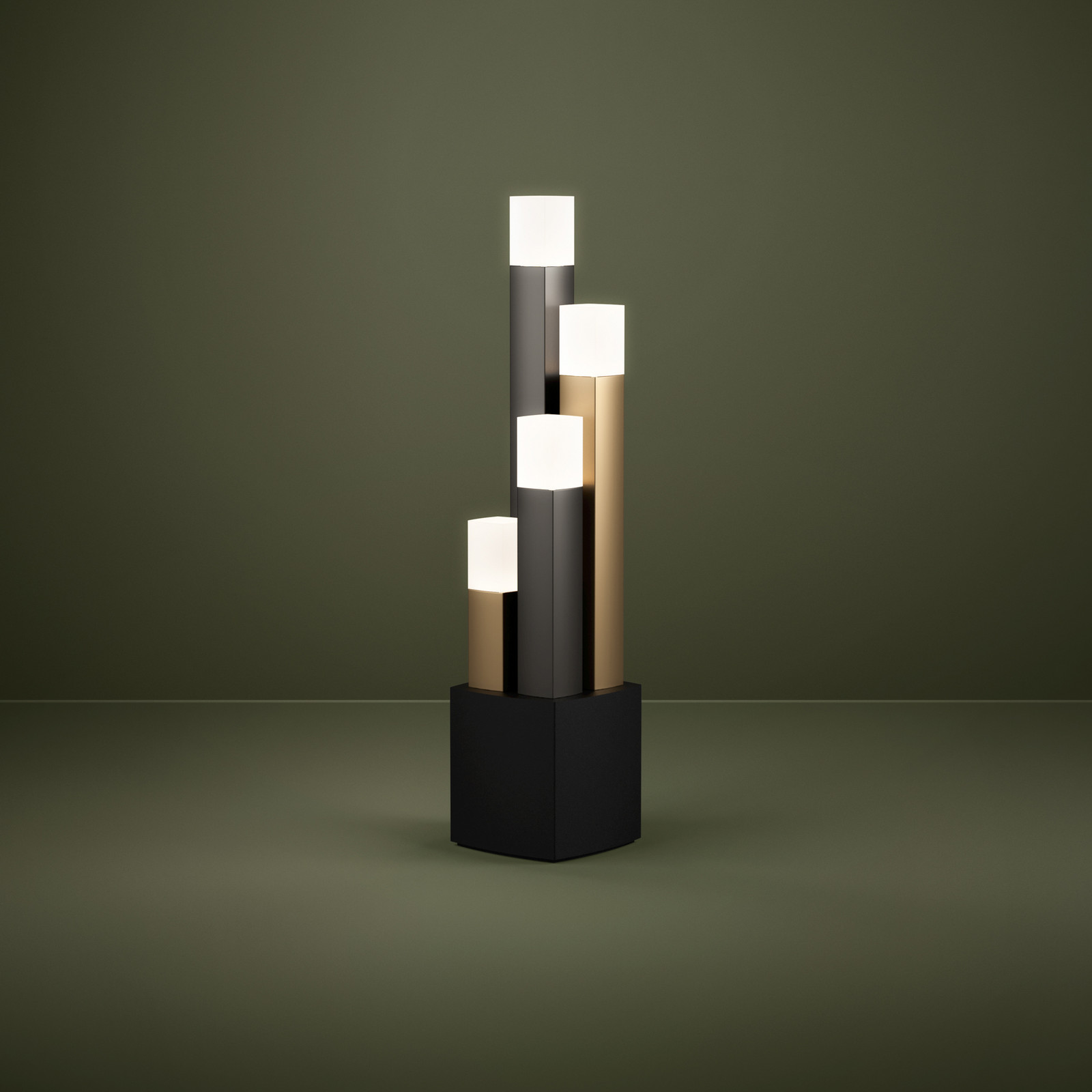 EGLO Stars Of Light LED-Lampa de masă Estanterios 4 becuri - Camera de zi / sufragerie - Modern - negru maro auriu - Aluminiu