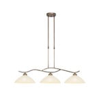 Lampada a sospensione Capri 3 luci crema/bronzo