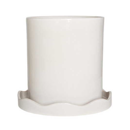 Nami Pflanzentopf w/Untertasse Large White - OYOY Living Design