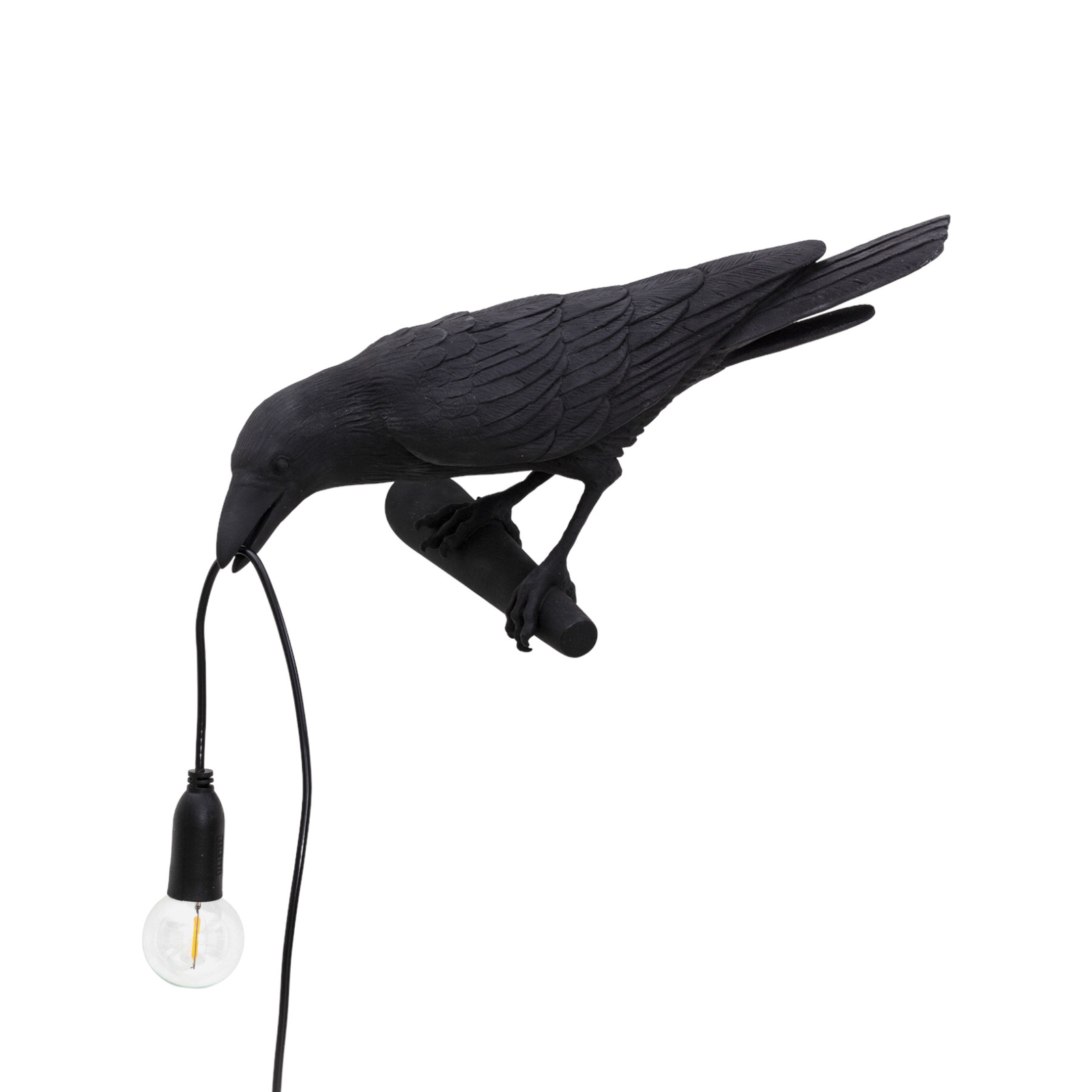 Aplique exterior LED Bird Lamp izquierda negro