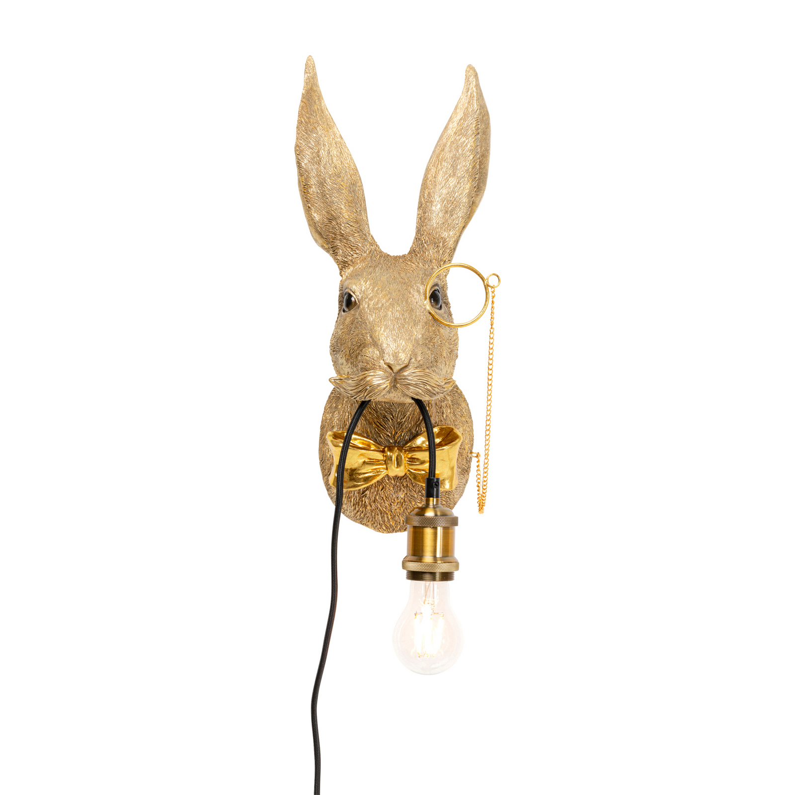Candeeiro de parede KARE Animal Rabbit, dourado, plástico, E27 Candeeiro de parede KARE Animal Rabbit, dourado, plástico, E27