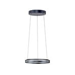 PURE Suspension LED E-Loop, gris, Ø 50 cm, aluminium, CCT