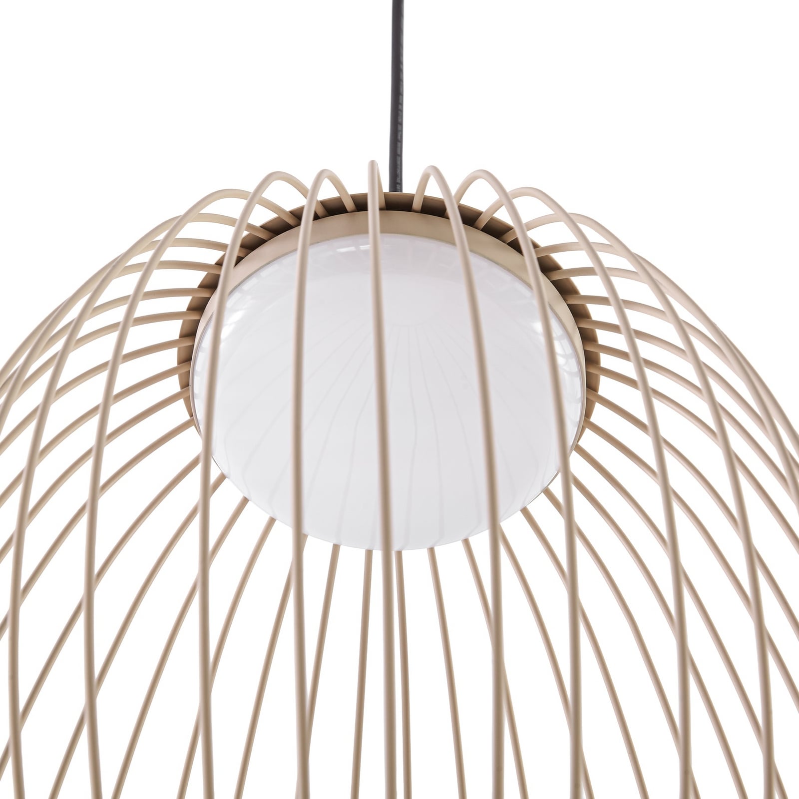 Richi vanjska viseća LED svjetiljka, Ø 40 cm, bež, prigušiva, IP44, metal -