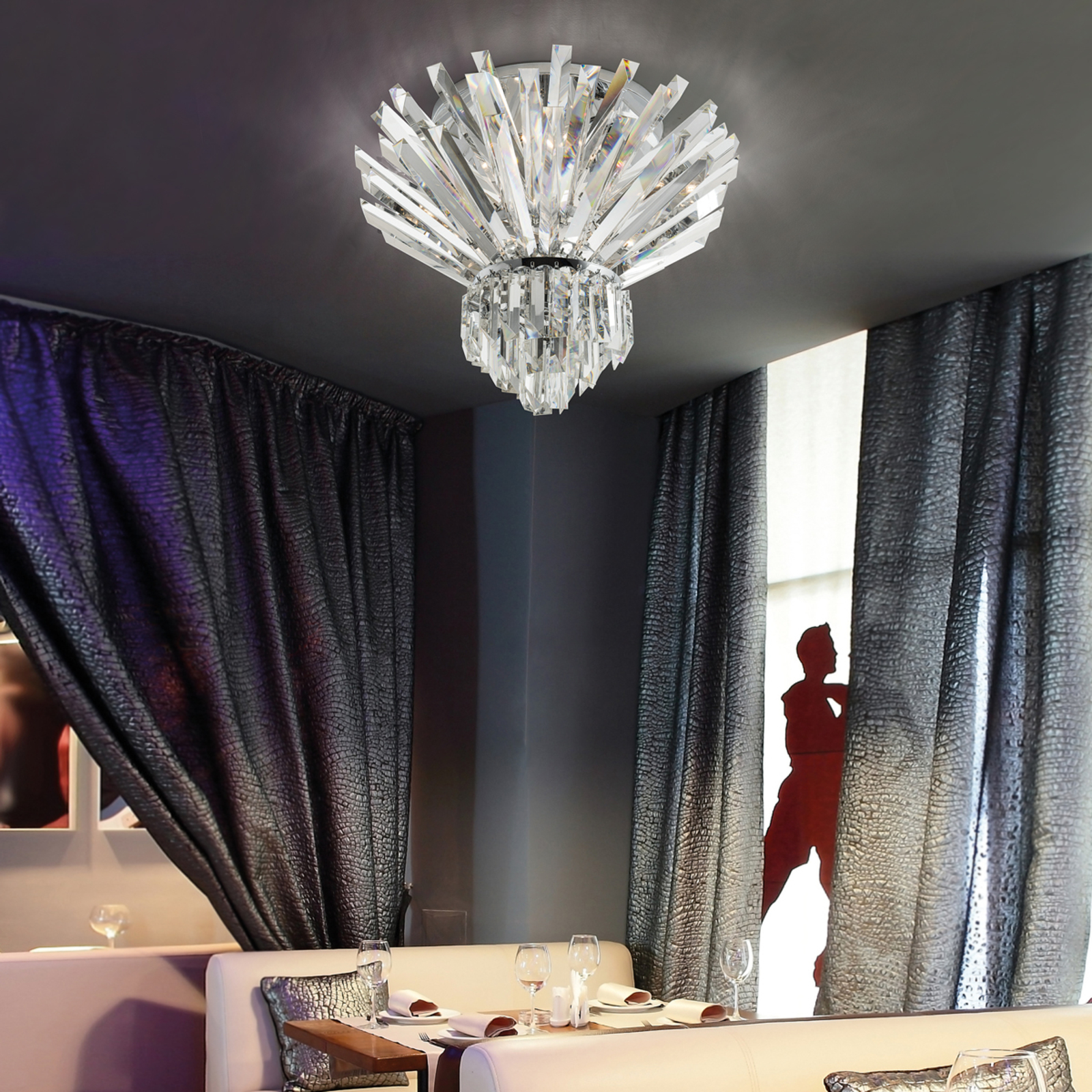 Cristalli crystal ceiling lamp 60 cm