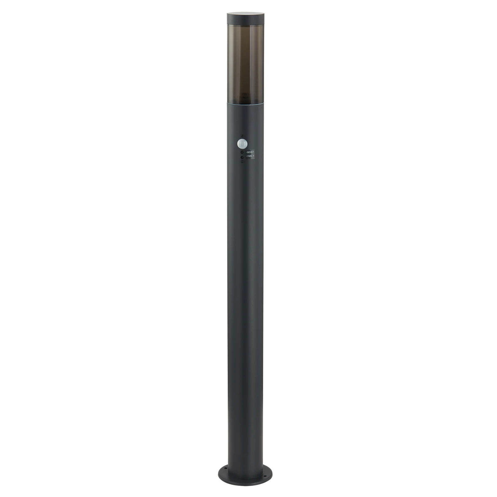 Lindby väglampa Statius, antracit, järn, 100 cm, sensor