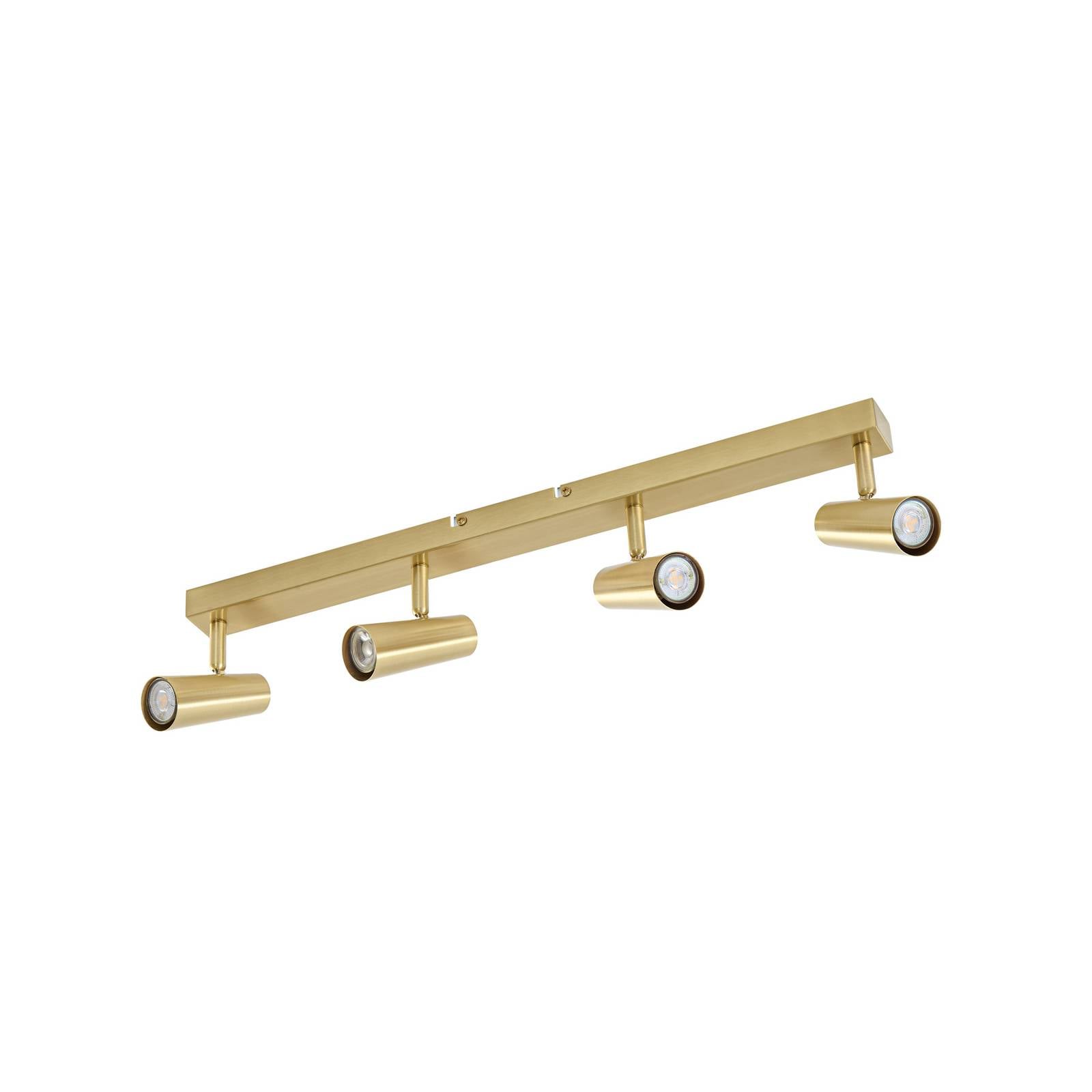 Lindby Deckenstrahler Iluna, 4-flg., messing, GU10