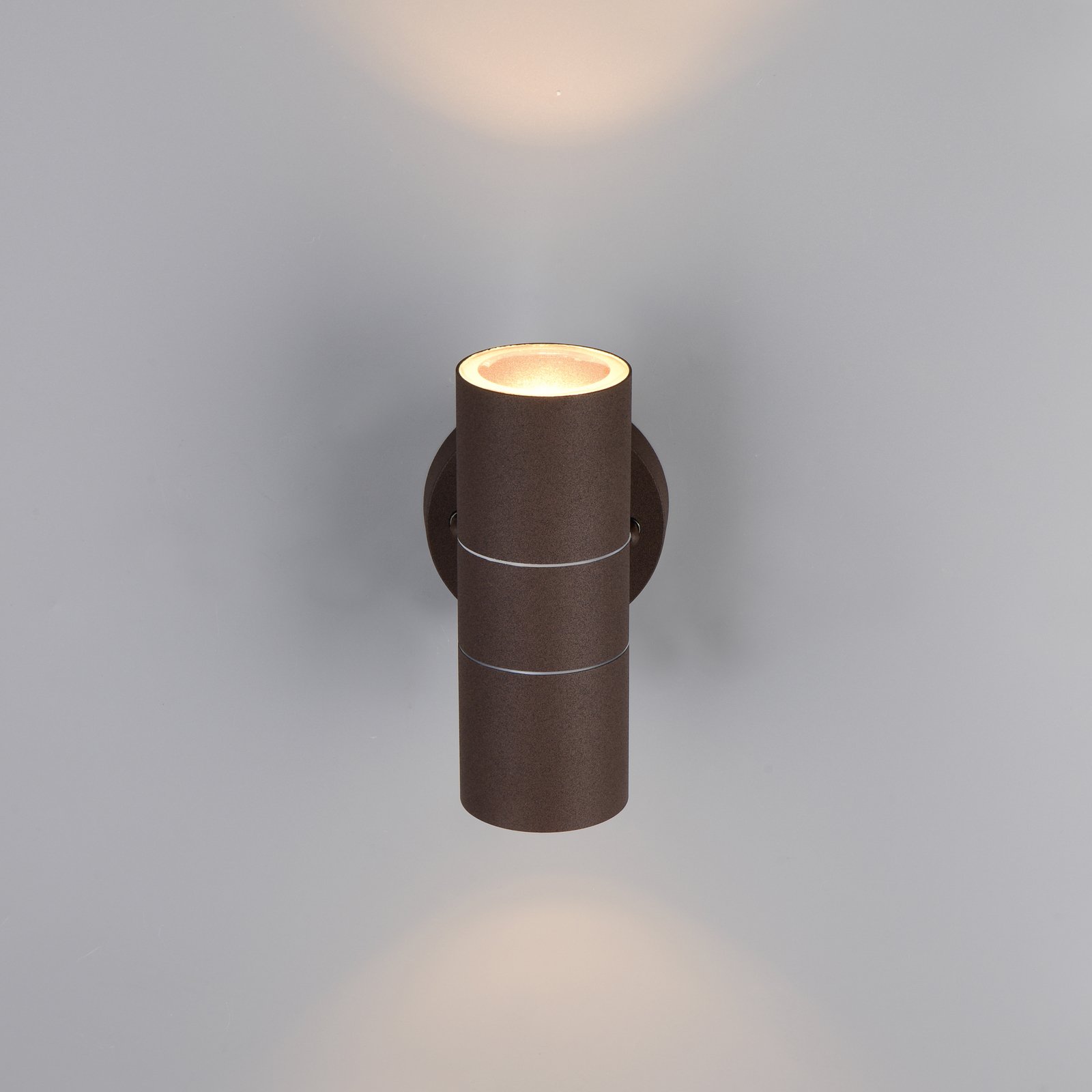 Zunanja stenska svetilka Turia, barva rje, višina 16 cm, kovina