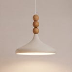 Hängeleuchte Eysan, beige, Ø 35 cm, Metall, E27
