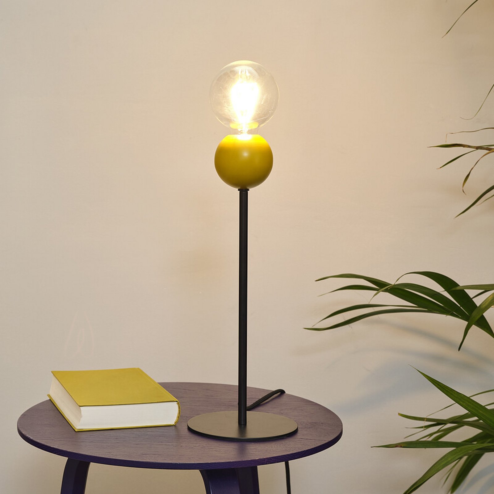 OSRAM bordlampe Decor Bubble, gul, 1 lyskilde, stål, E27