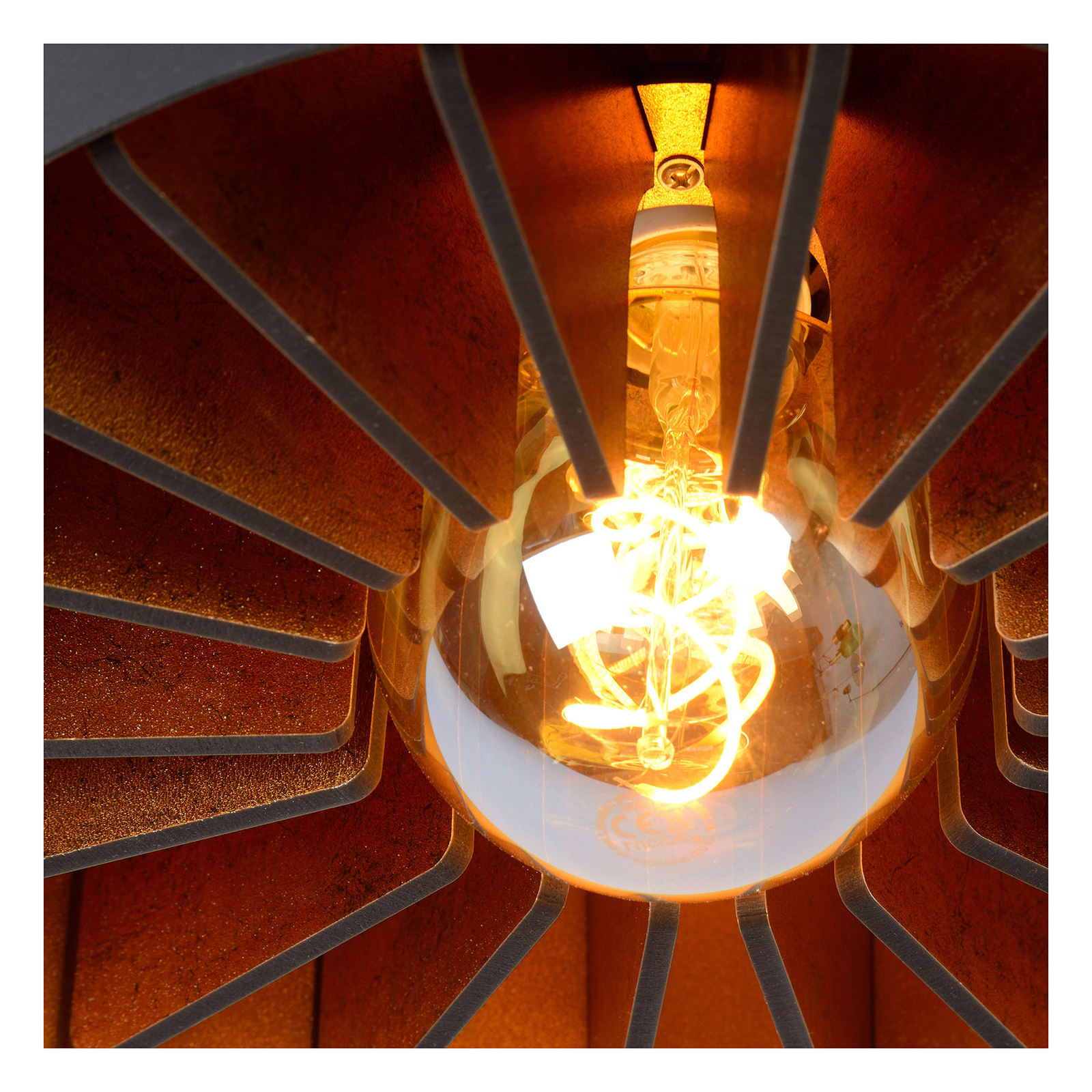 Deckenlampe Zidane in Schwarz/Gold