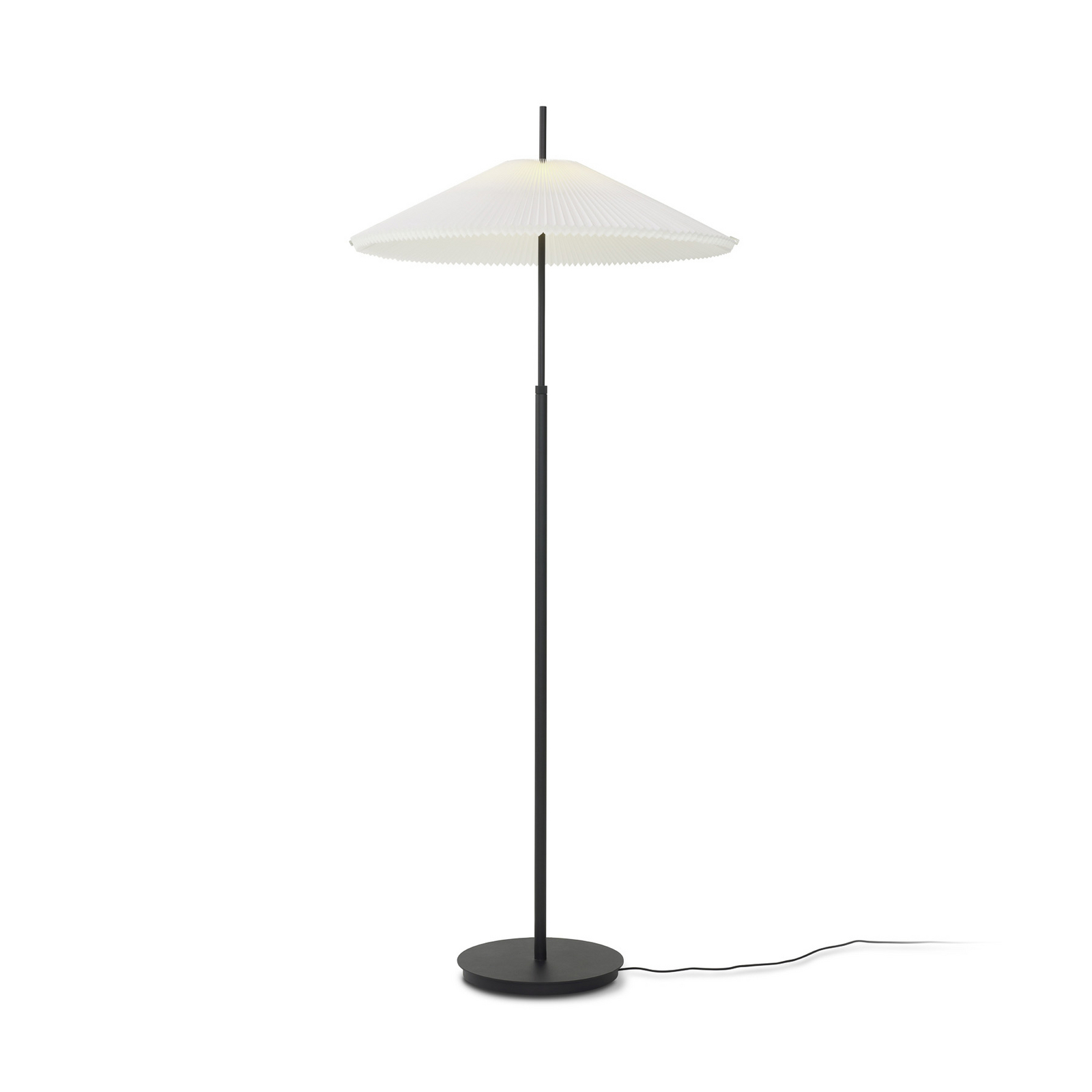 LED стояща лампа „Nebra“ от New Works, черно/бяло, 150 см, текстил LED стояща лампа „Nebra“ от New Works, черно/бяло, 150 см, текстил