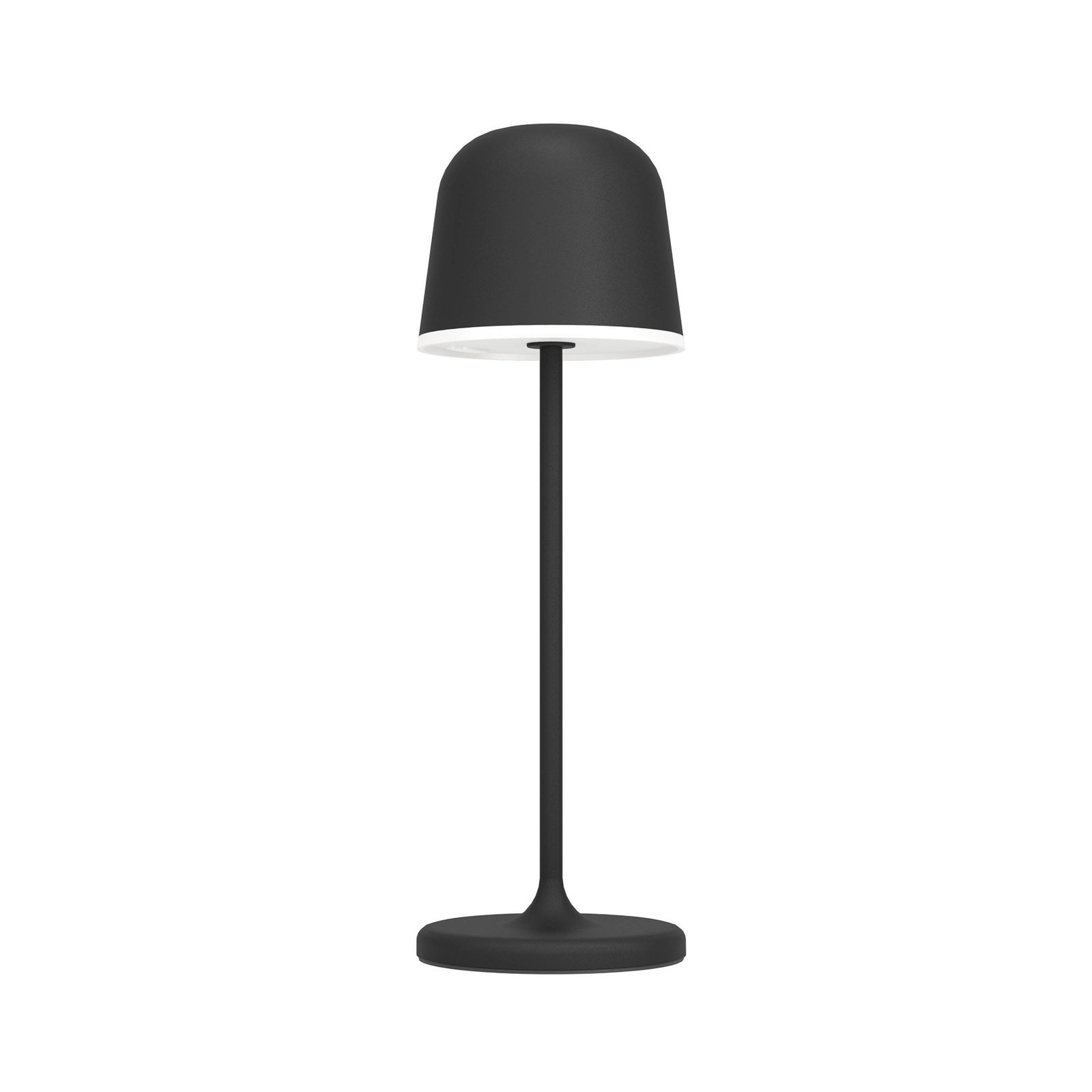 Mannera LED galda lampa ar uzlādējamu akumulatoru, melna
