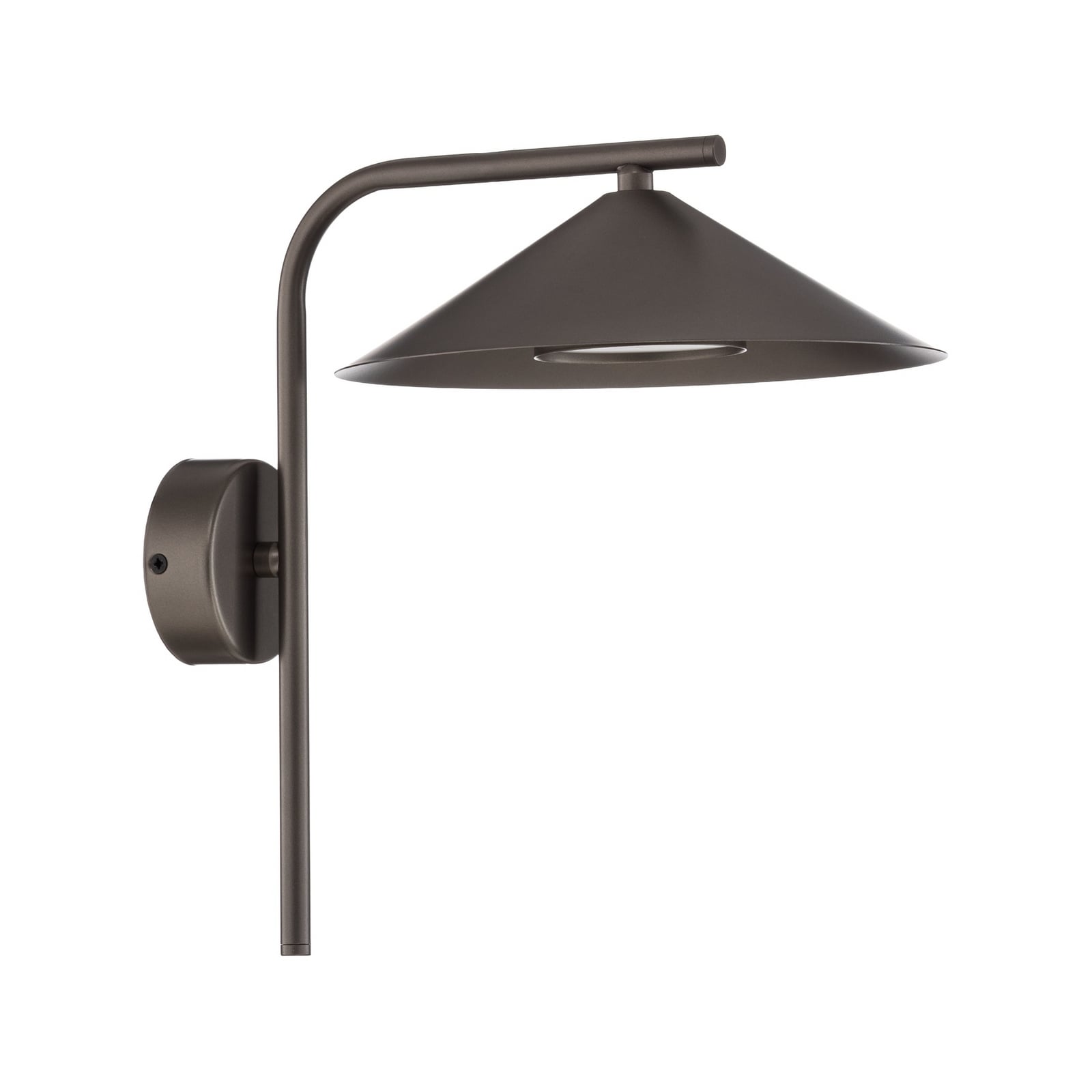 Wandleuchte Lume, braun, Metall, Höhe 30,5 cm