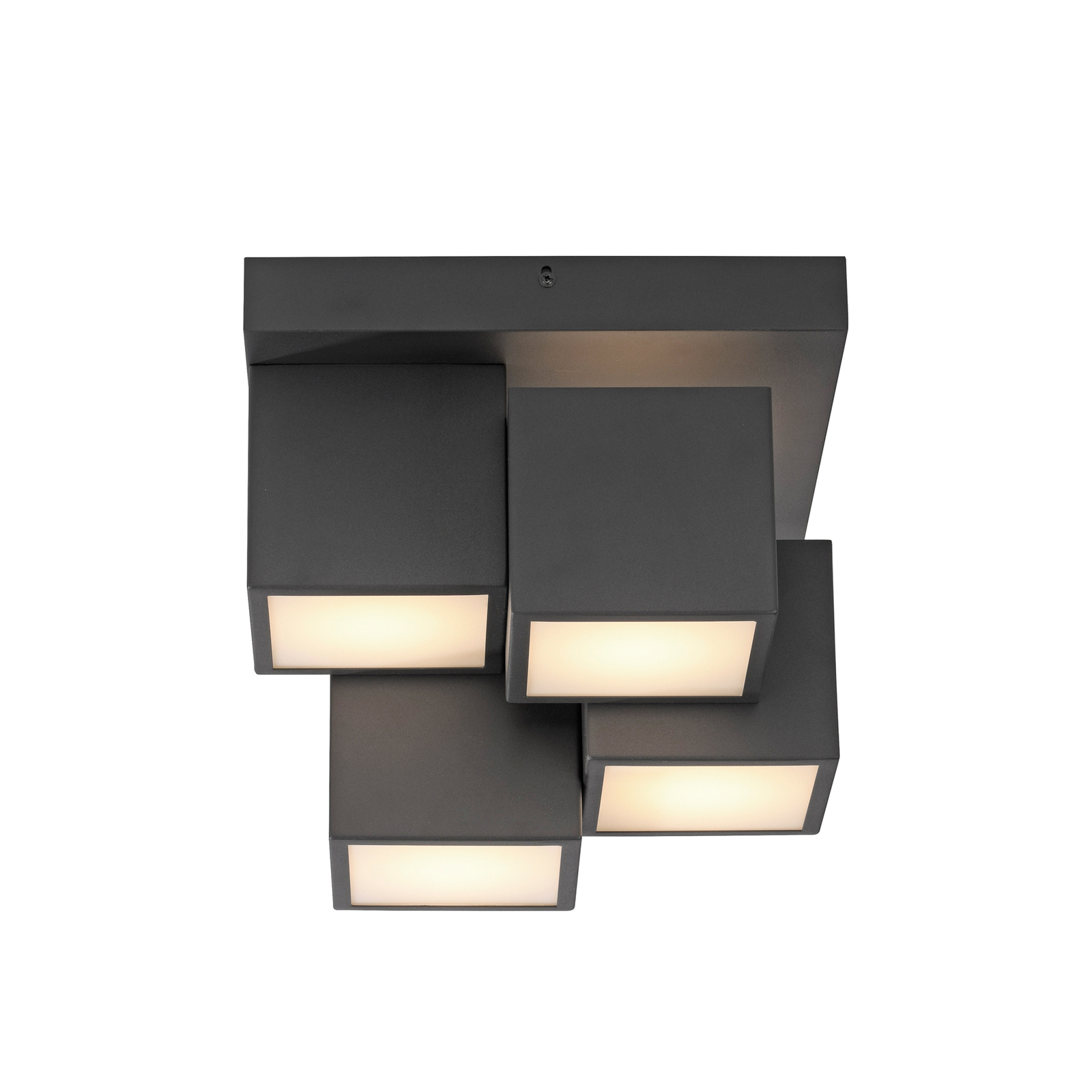 JUST LIGHT. Plafonieră LED Tetris, fier, 3000 K, negru