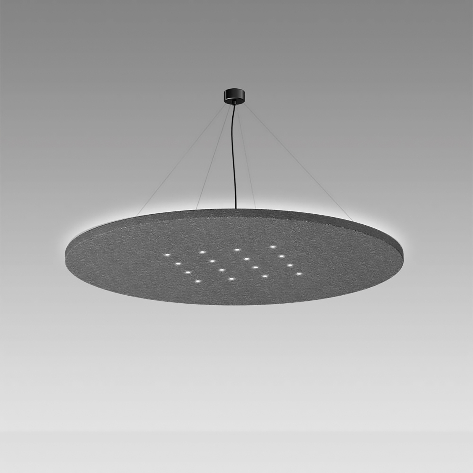 LEDWORKS Sono-LED Round 16 pendel 930 38° grå