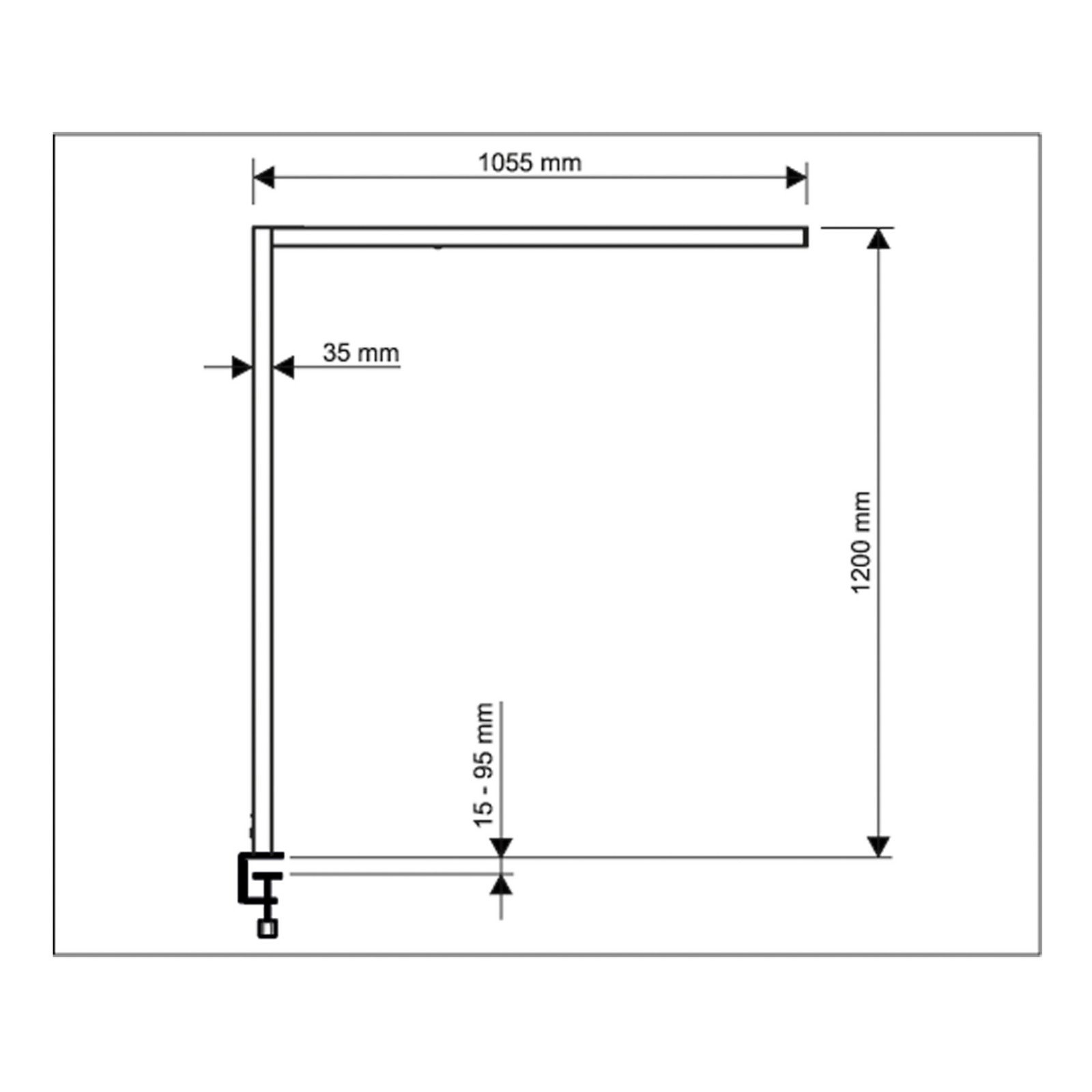 Lampă de masă cu senzor LED MAULsirius alb dimabil CCT bază cu clemă - Studiu / Birou - modern - Aluminiu