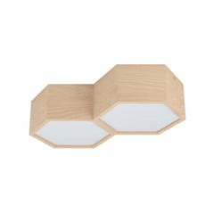 Lampa sufitowa Mirlas z drewna, 2-punktowa