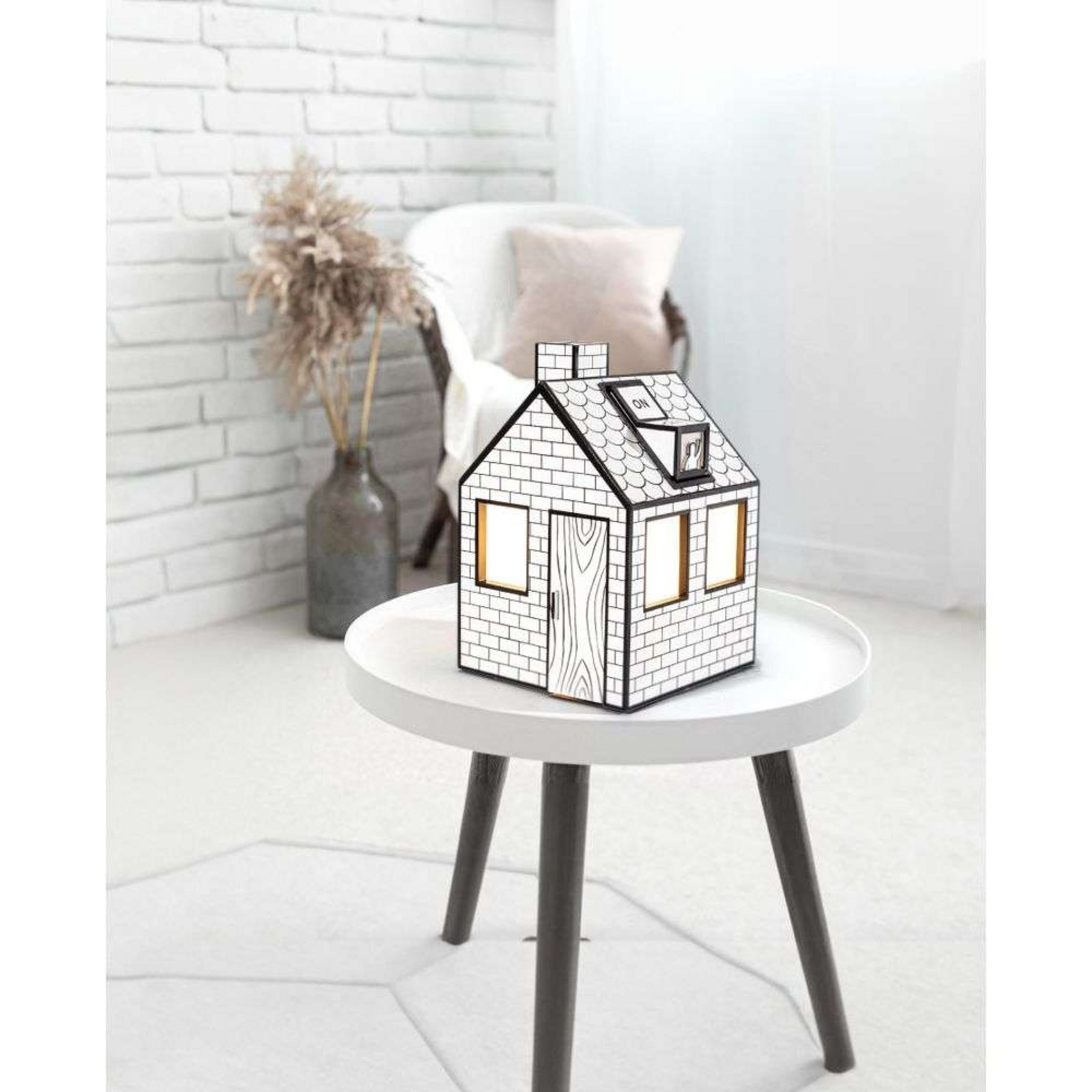 On-Off Table Lamp Recycled White/Black - Seletti