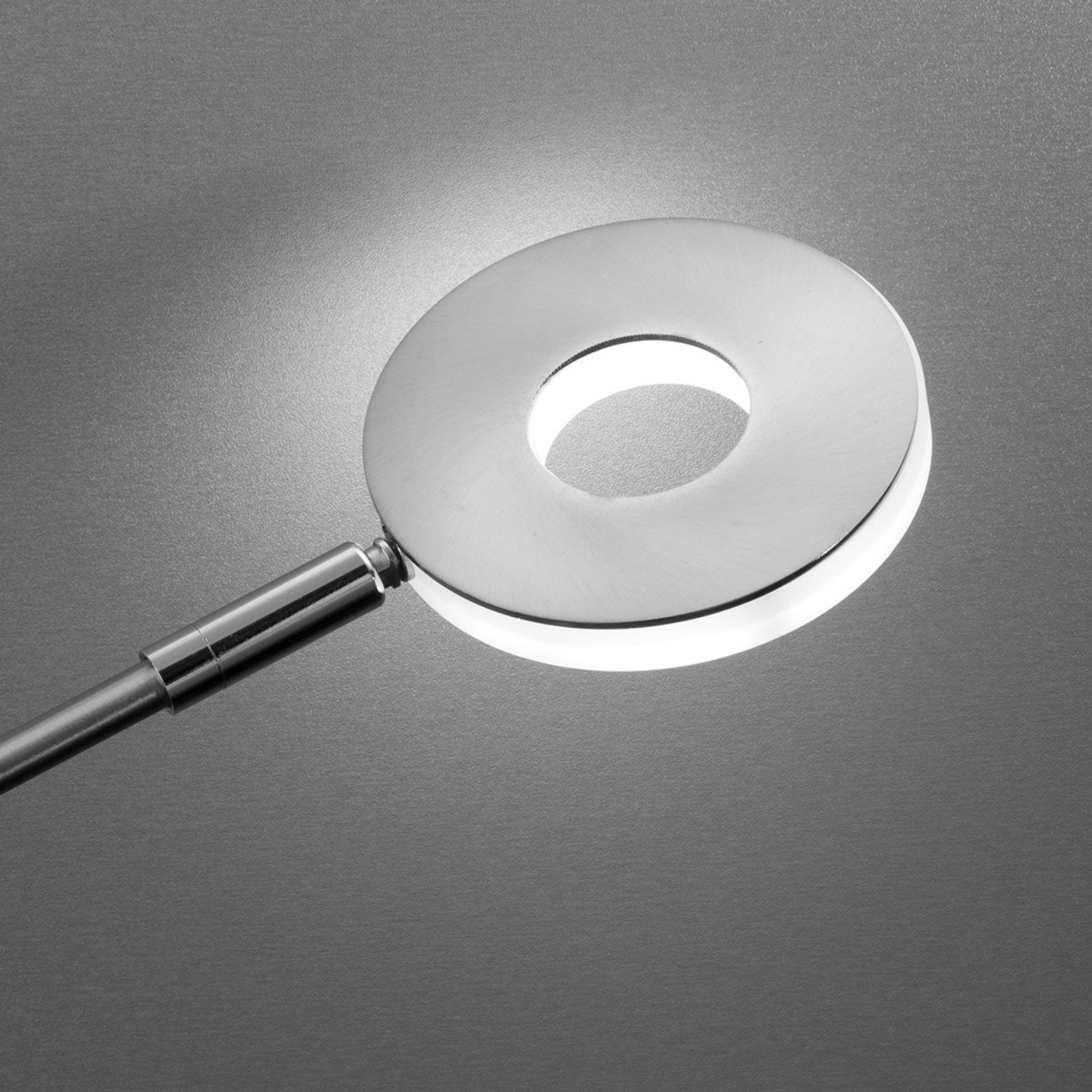Stojacia lampa LED Dent, CCT, dvojsvetlá, nikel