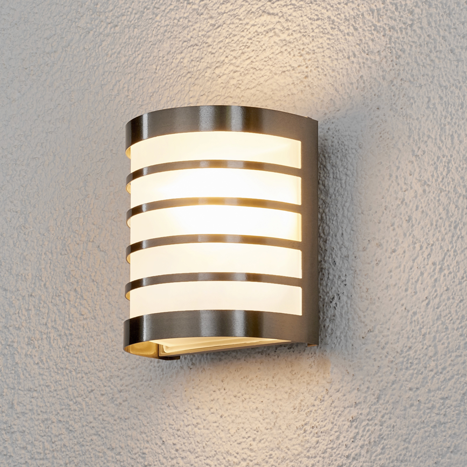 Calin stainless steel outdoor wall light Lights.co.uk